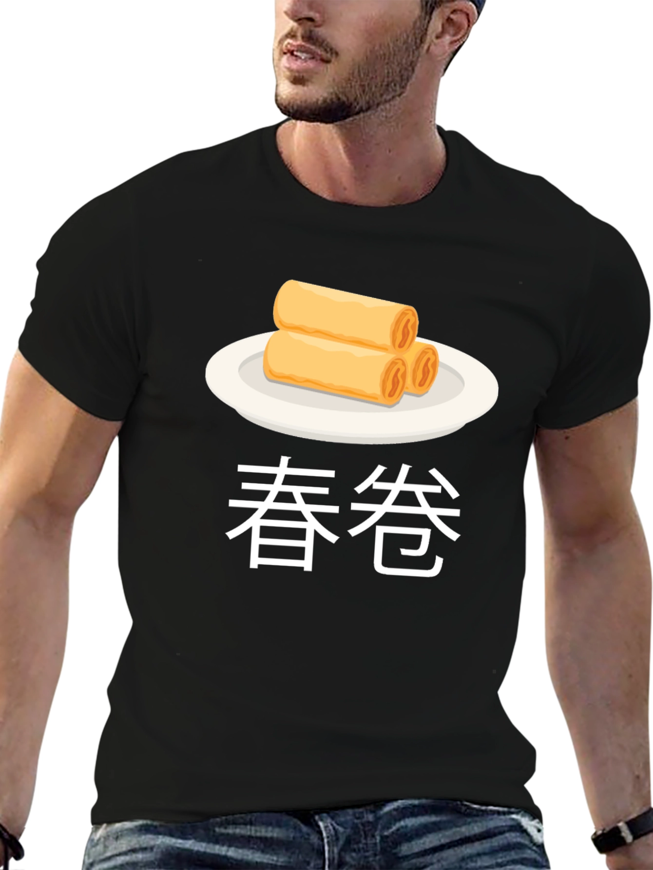 Spring Roll Graphic T-Shirt Asian Food Tee