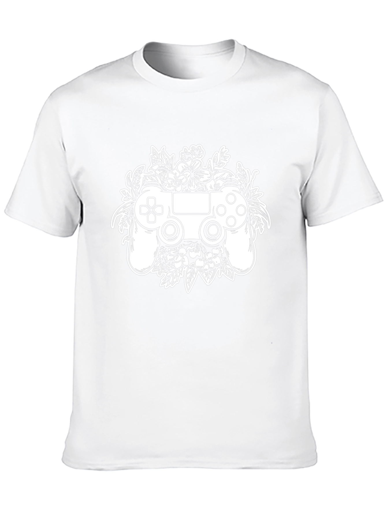 Gamer Floral T-Shirt - Stylish Black Gaming Tee