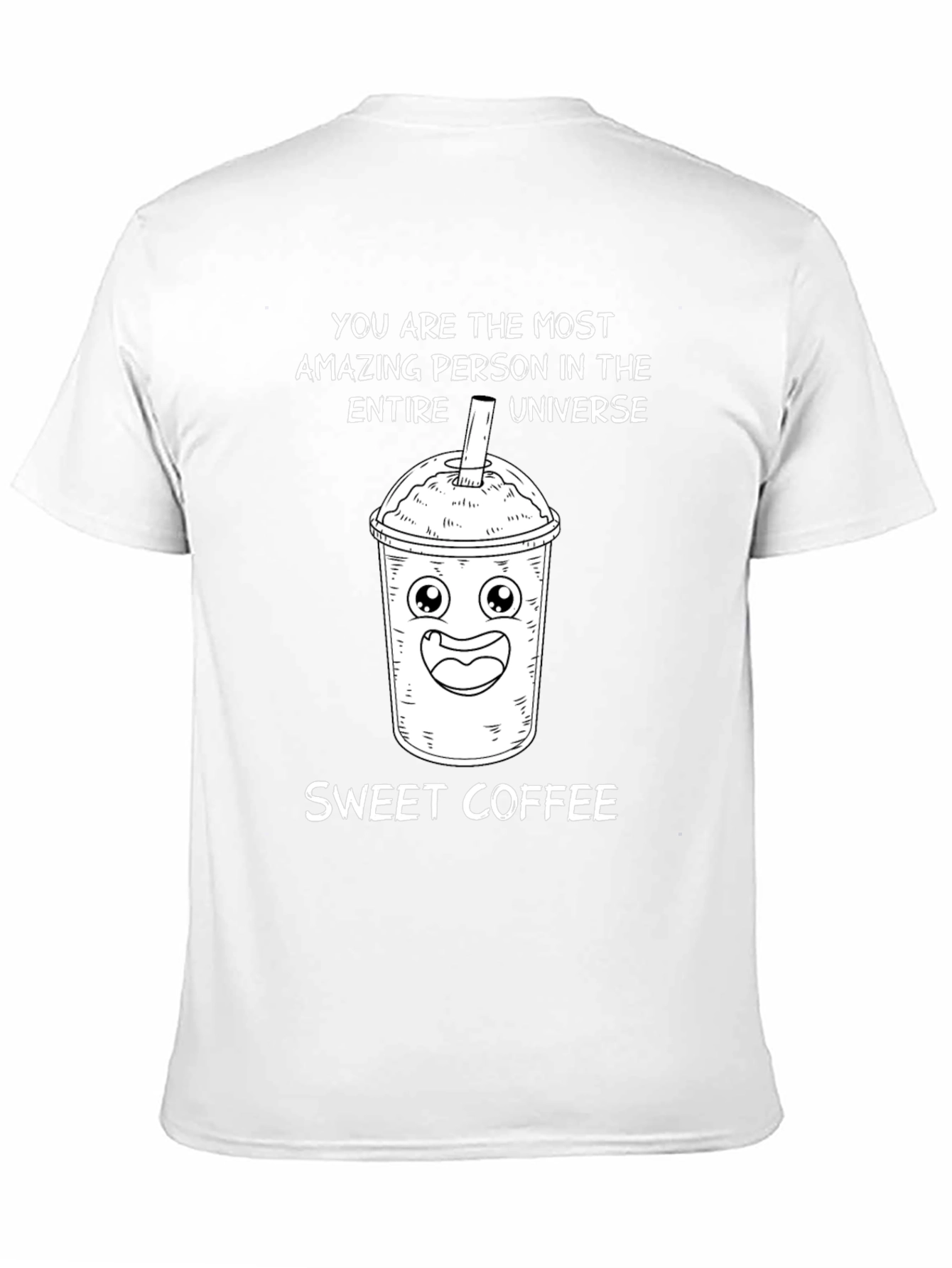 Sweet Coffee Cartoon Graphic T-Shirt