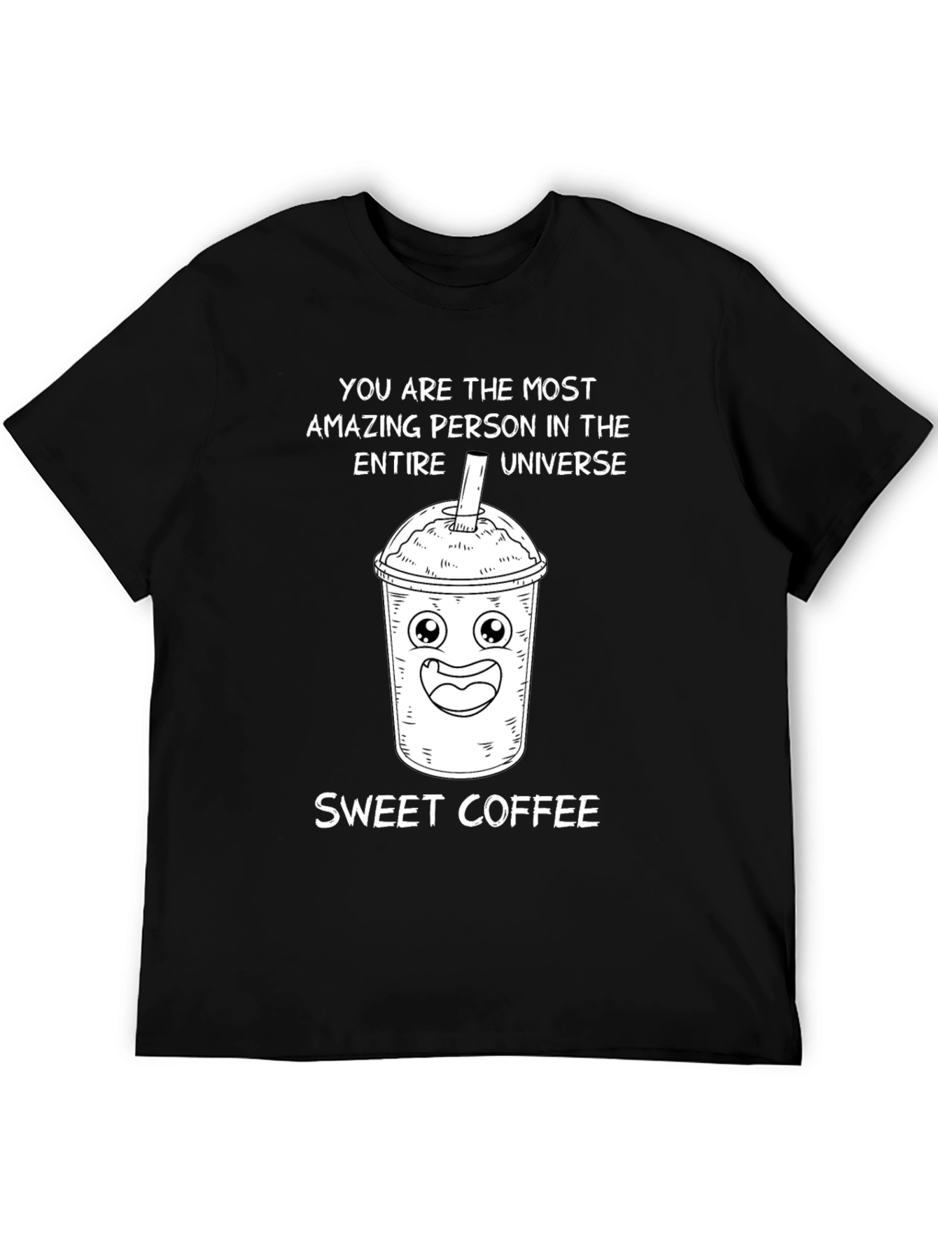 Sweet Coffee Cartoon Graphic T-Shirt