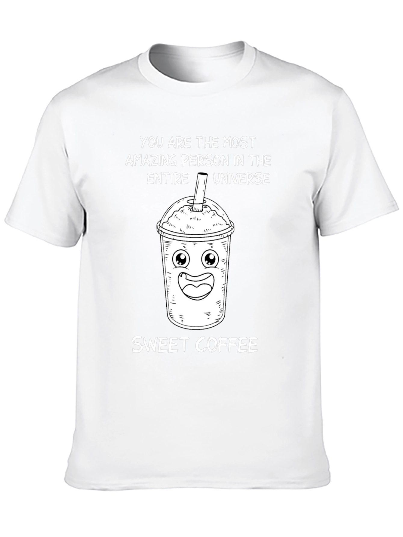 Sweet Coffee Cartoon Graphic T-Shirt