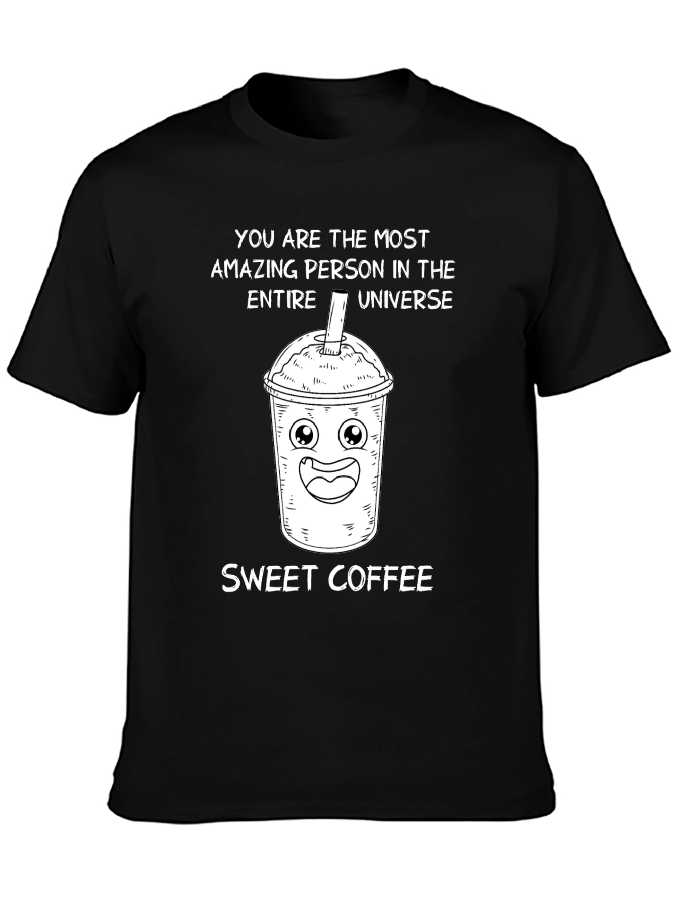 Sweet Coffee Cartoon Graphic T-Shirt