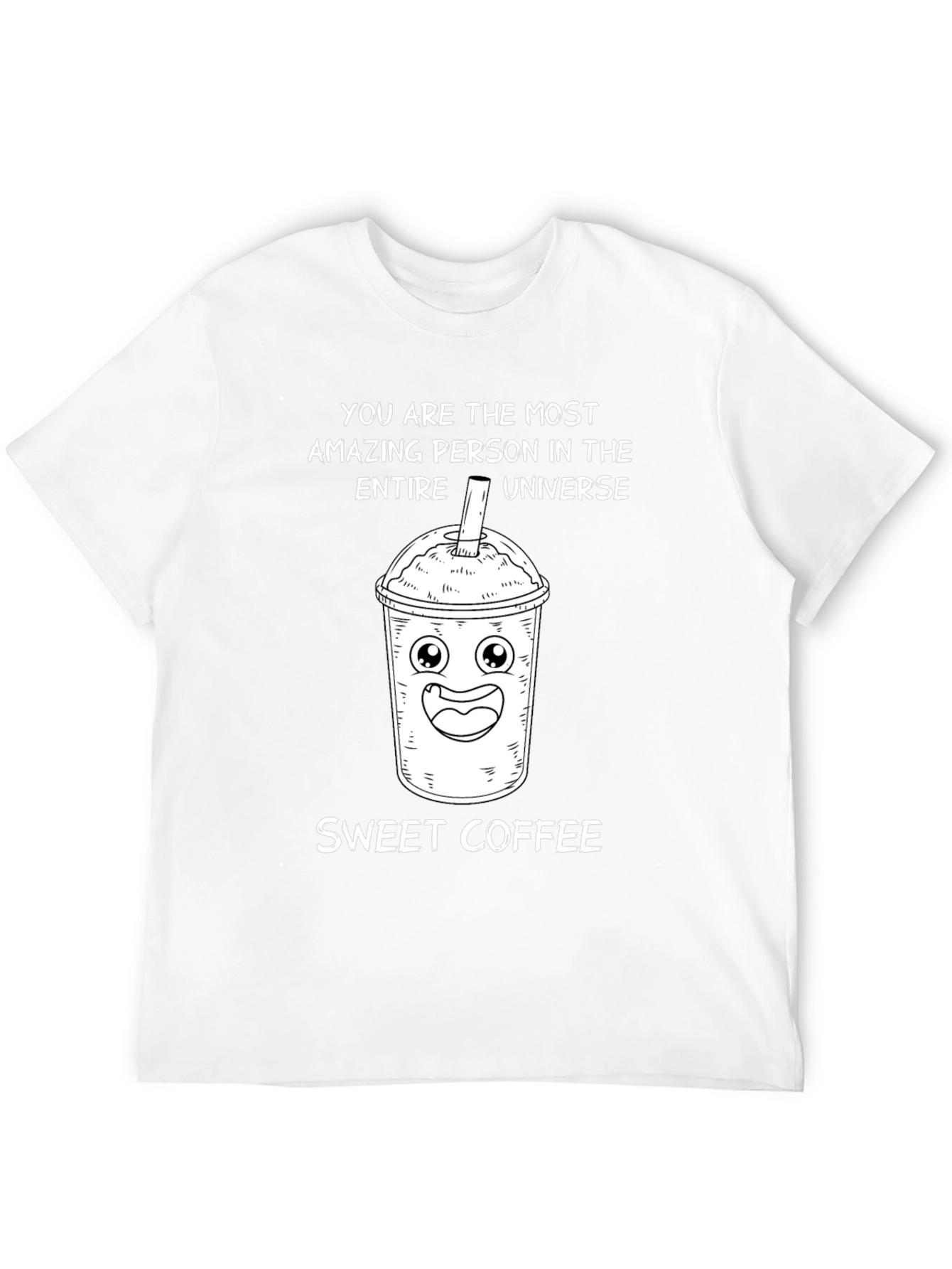 Sweet Coffee Cartoon Graphic T-Shirt