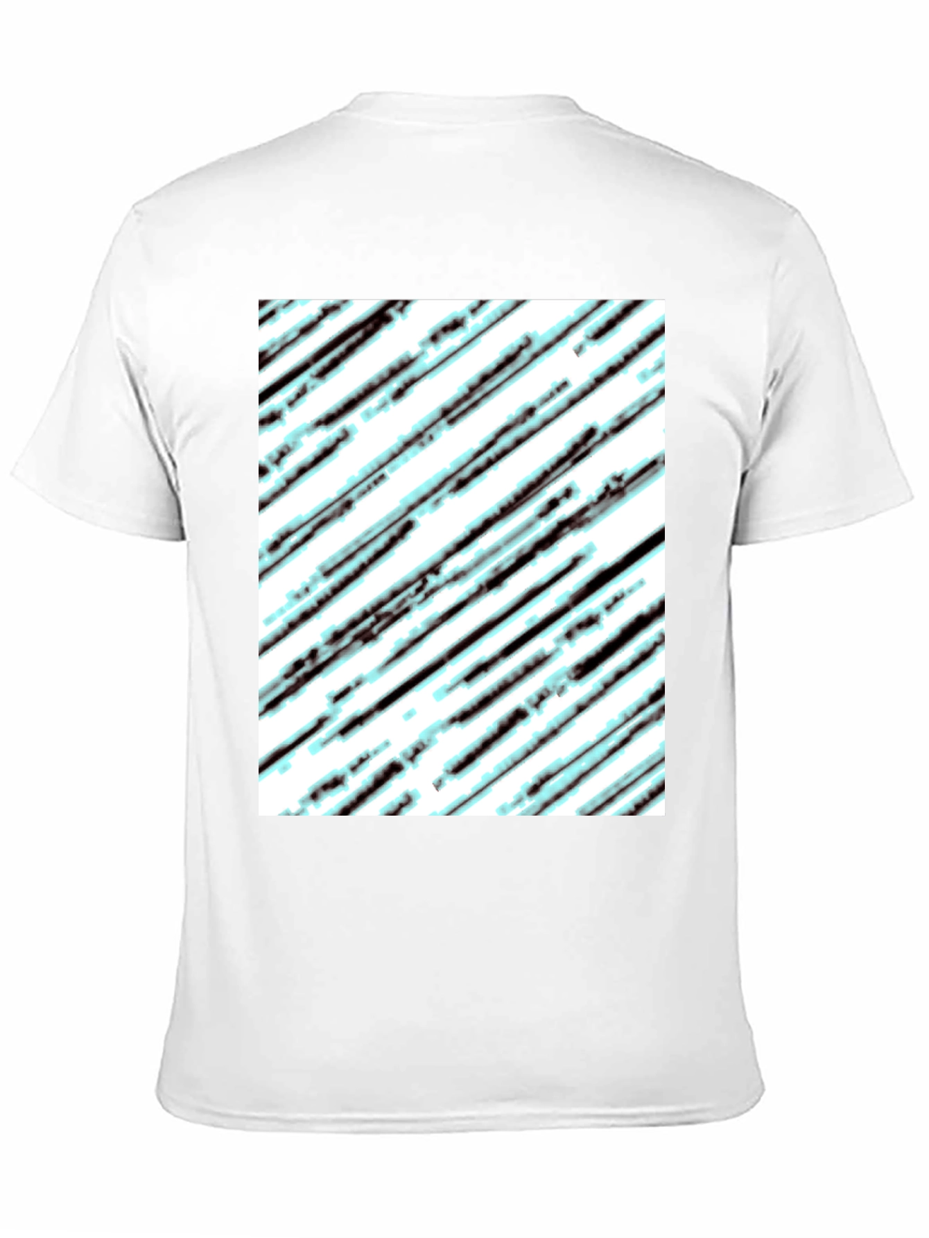 Modern Diagonal Stripe T-Shirt - Black