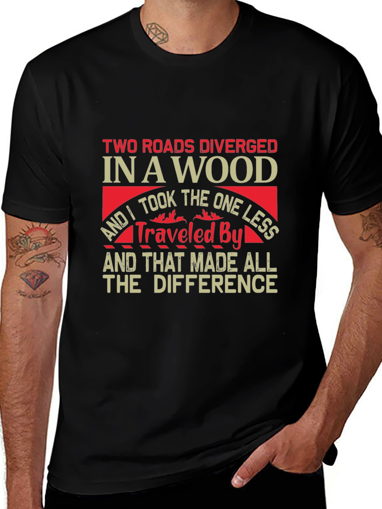 Two Roads Diverged Graphic T-Shirt