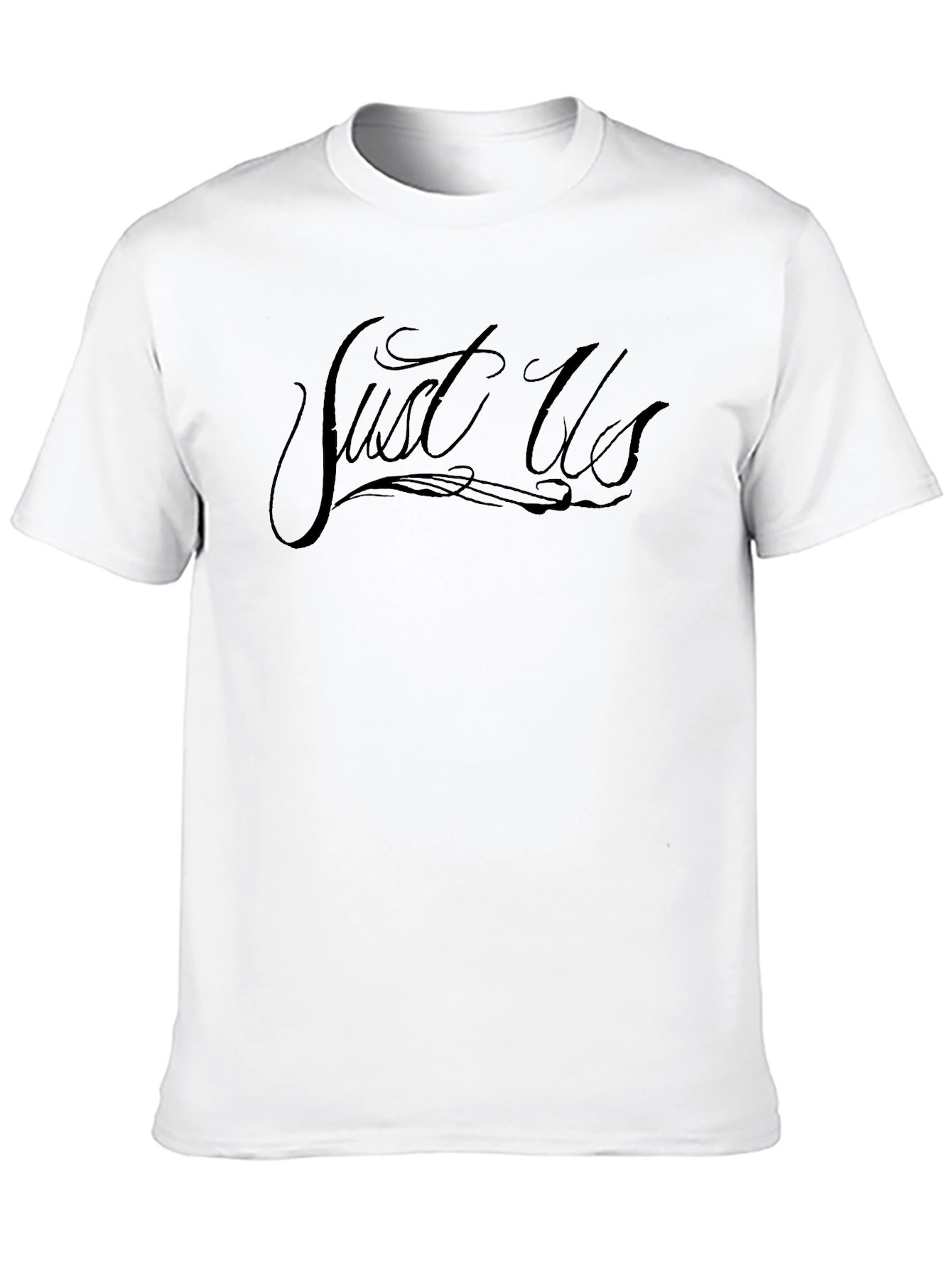 Just Us Graphic T-Shirt - Soft Black Cotton Tee