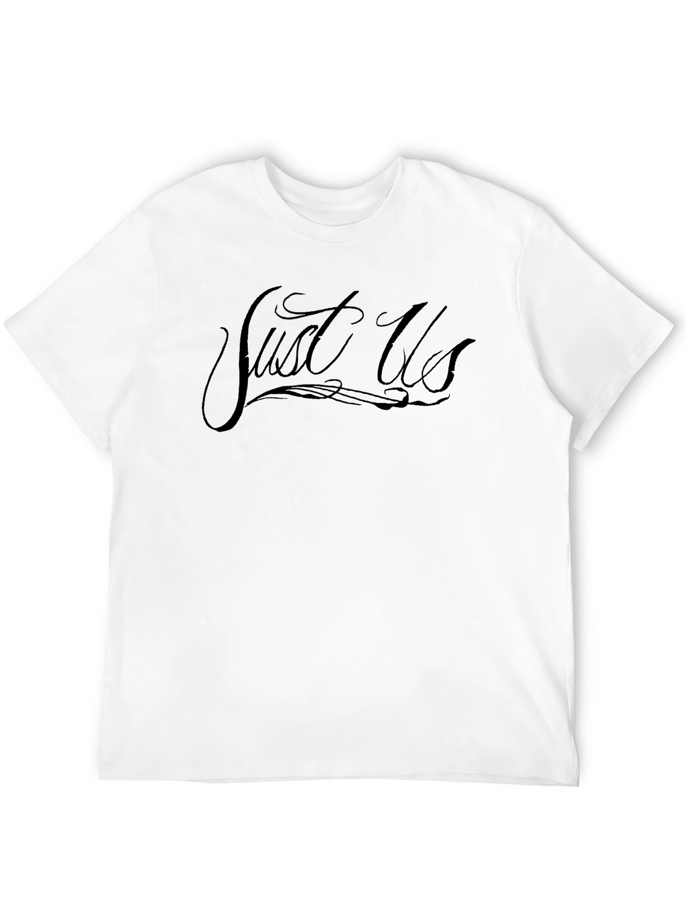Just Us Graphic T-Shirt - Soft Black Cotton Tee