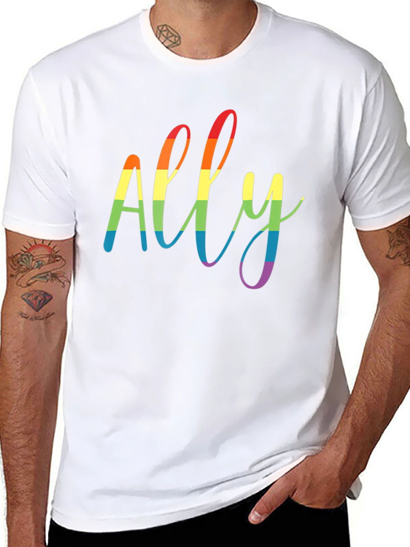 ALLY LGBTQ+ Pride Rainbow T-Shirt