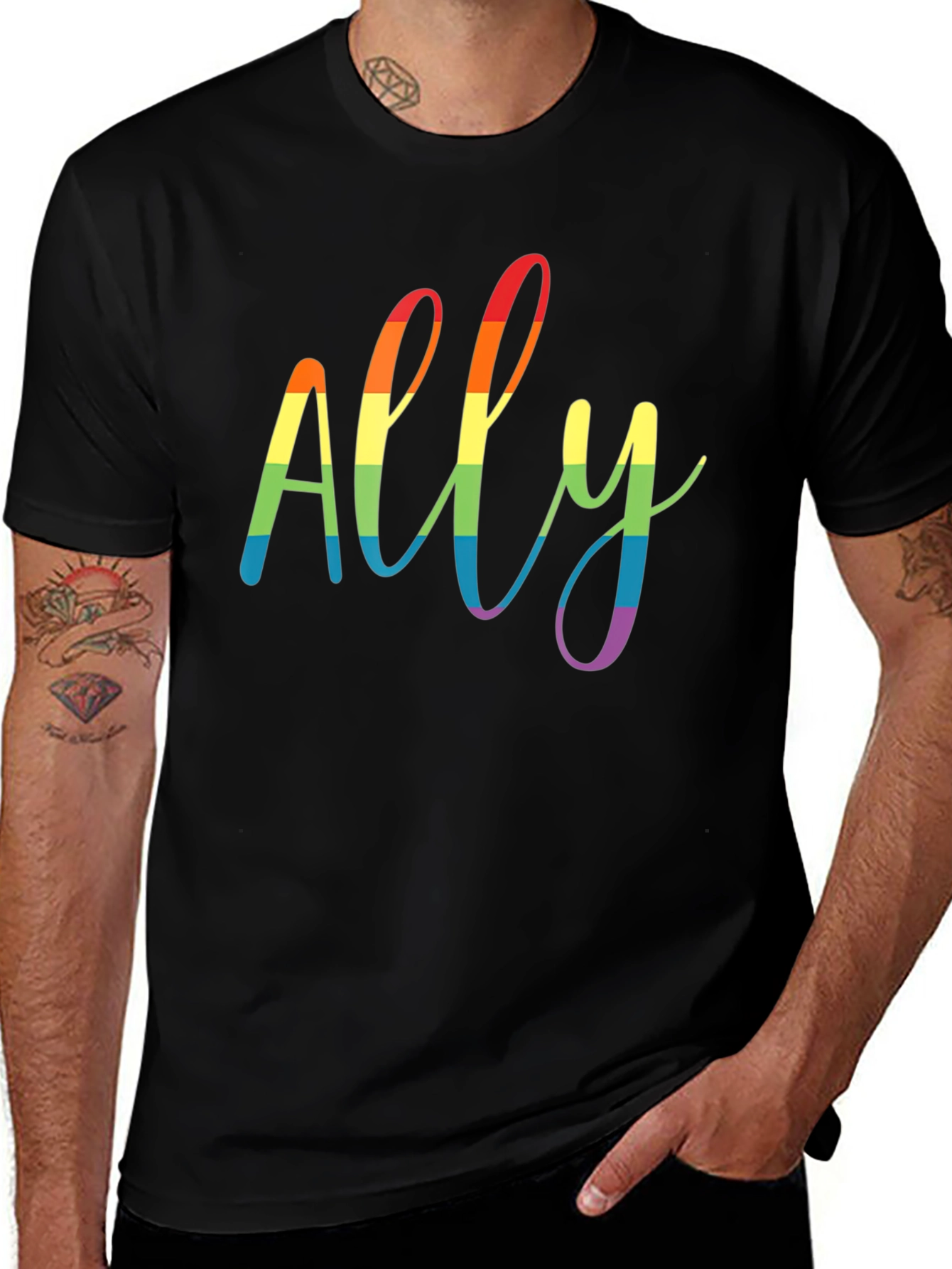 ALLY LGBTQ+ Pride Rainbow T-Shirt