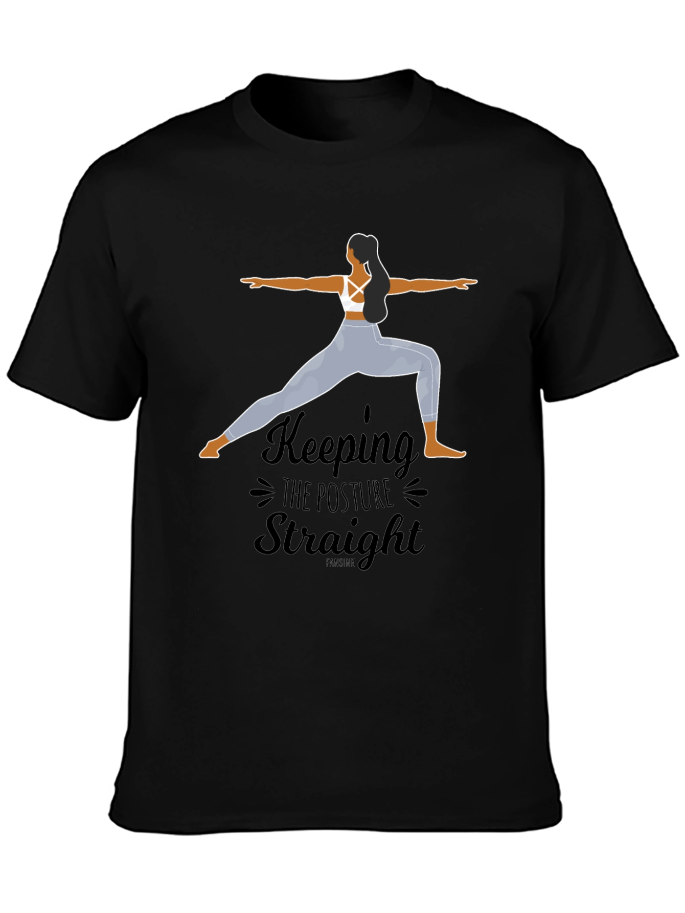 Yoga Posture T-Shirt - Keep Straight
