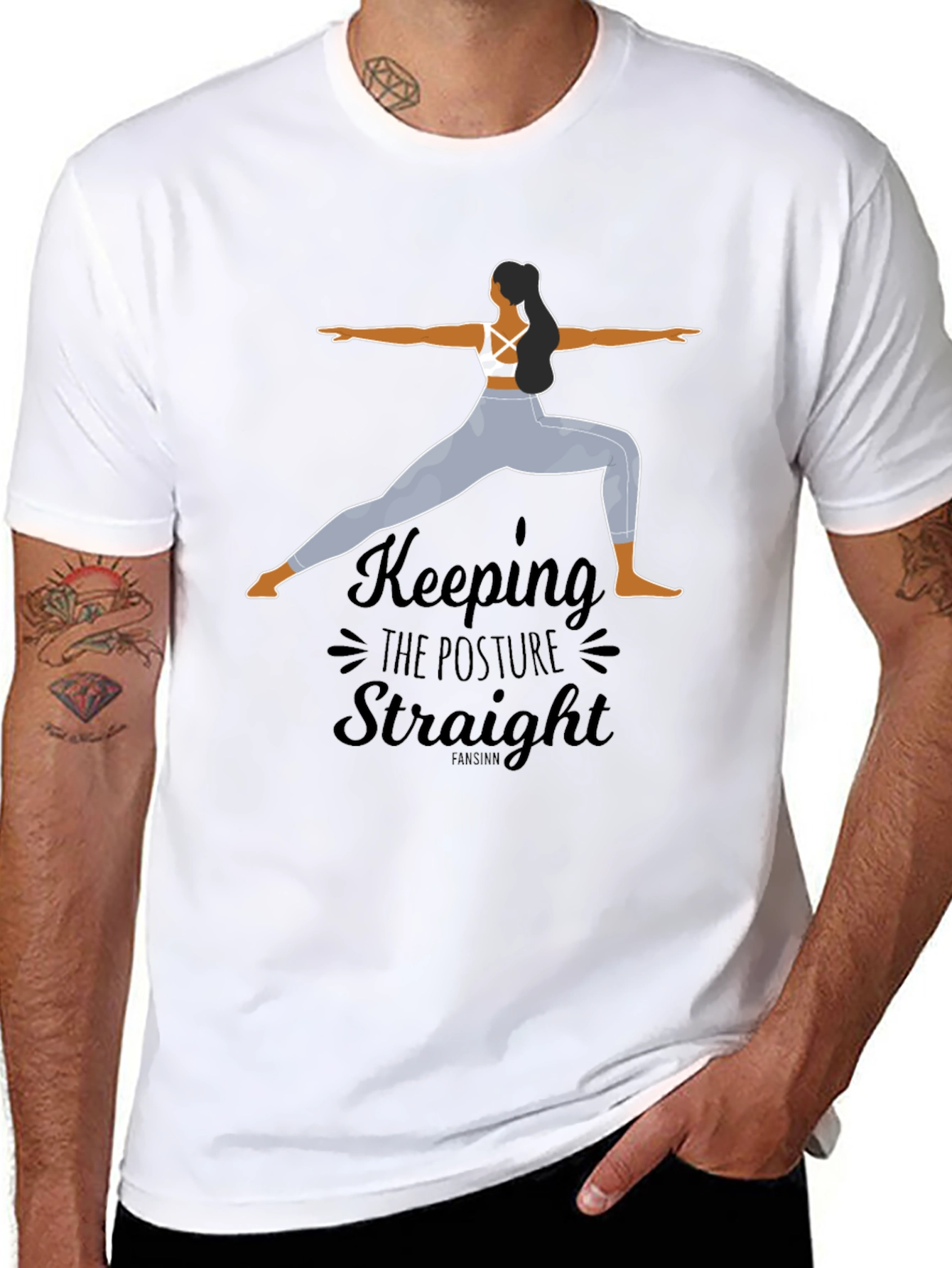 Yoga Posture T-Shirt - Keep Straight