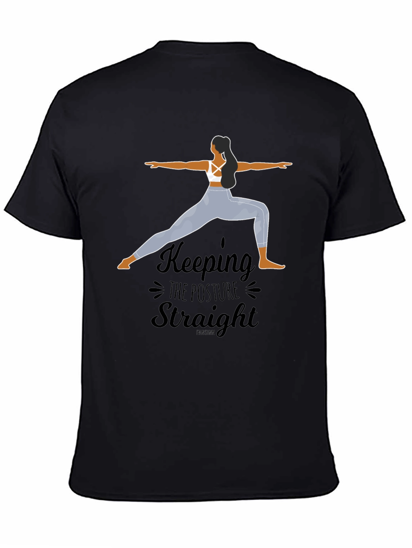 Yoga Posture T-Shirt - Keep Straight