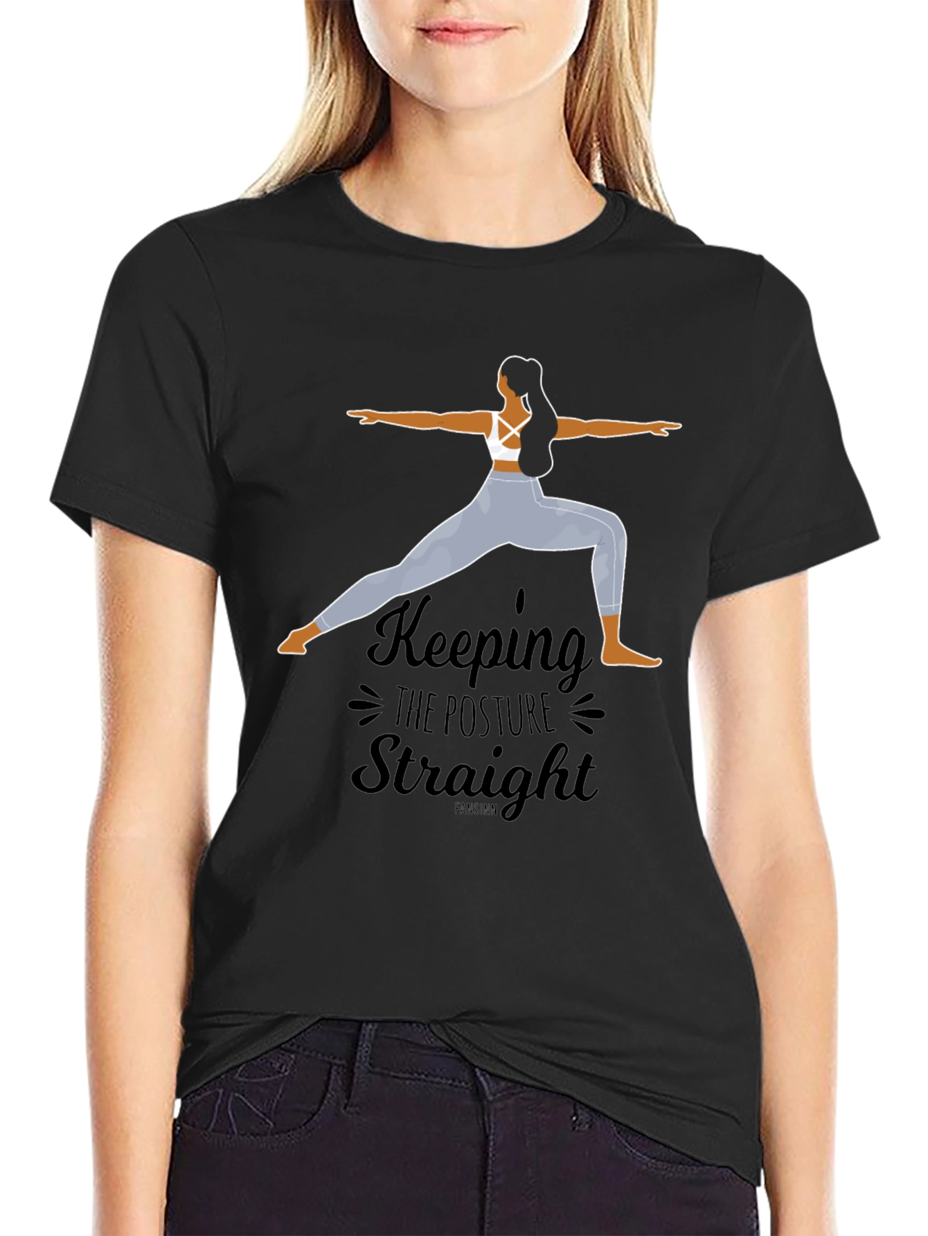 Yoga Posture T-Shirt - Keep Straight