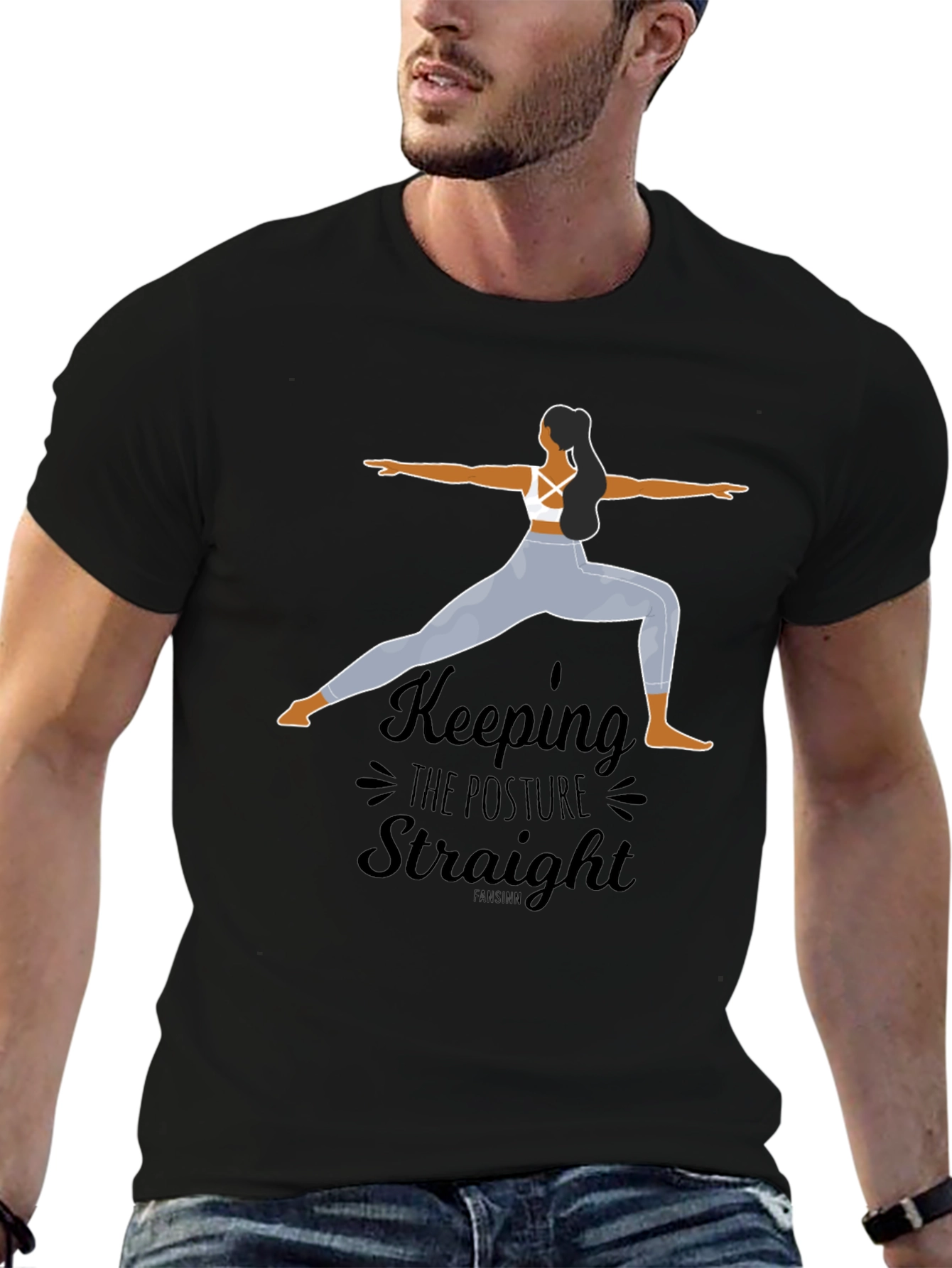 Yoga Posture T-Shirt - Keep Straight