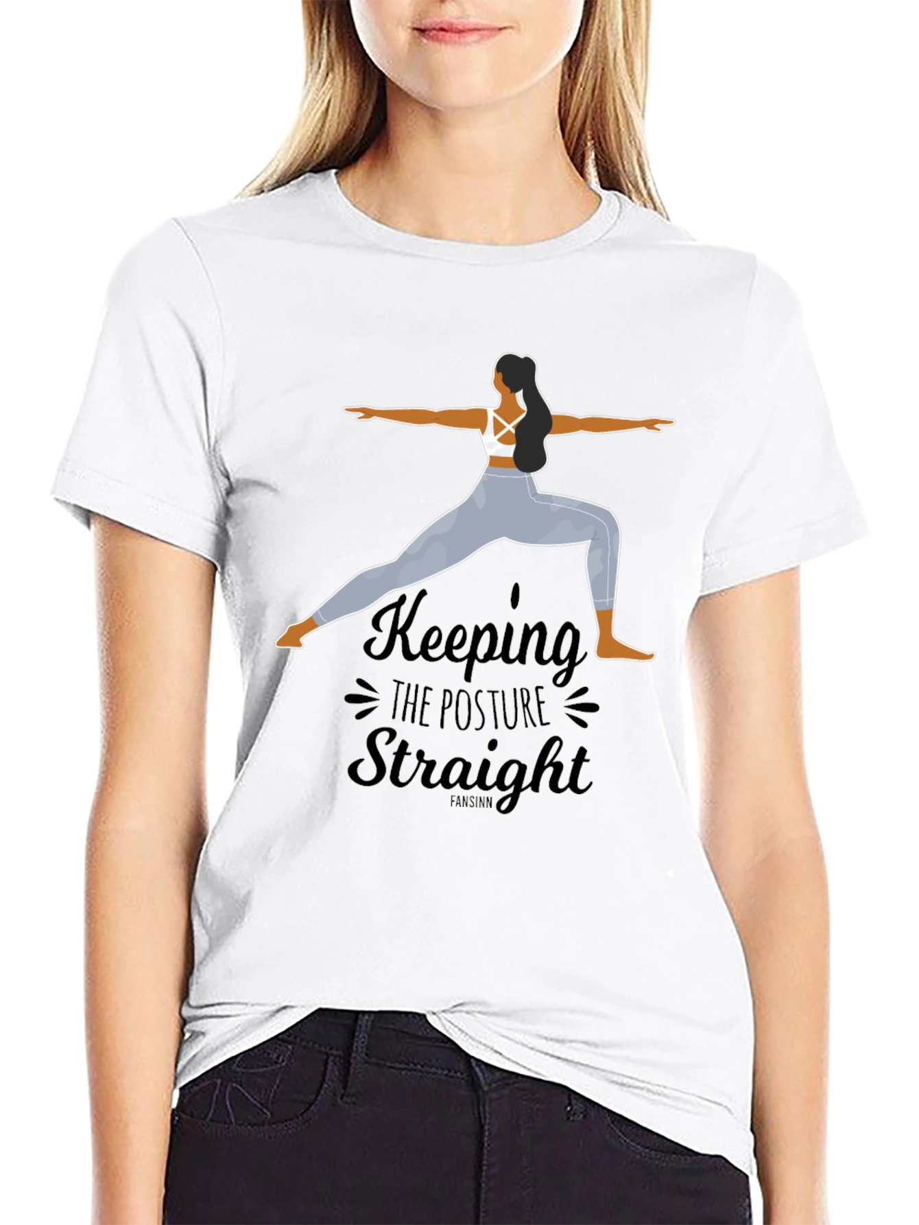 Yoga Posture T-Shirt - Keep Straight