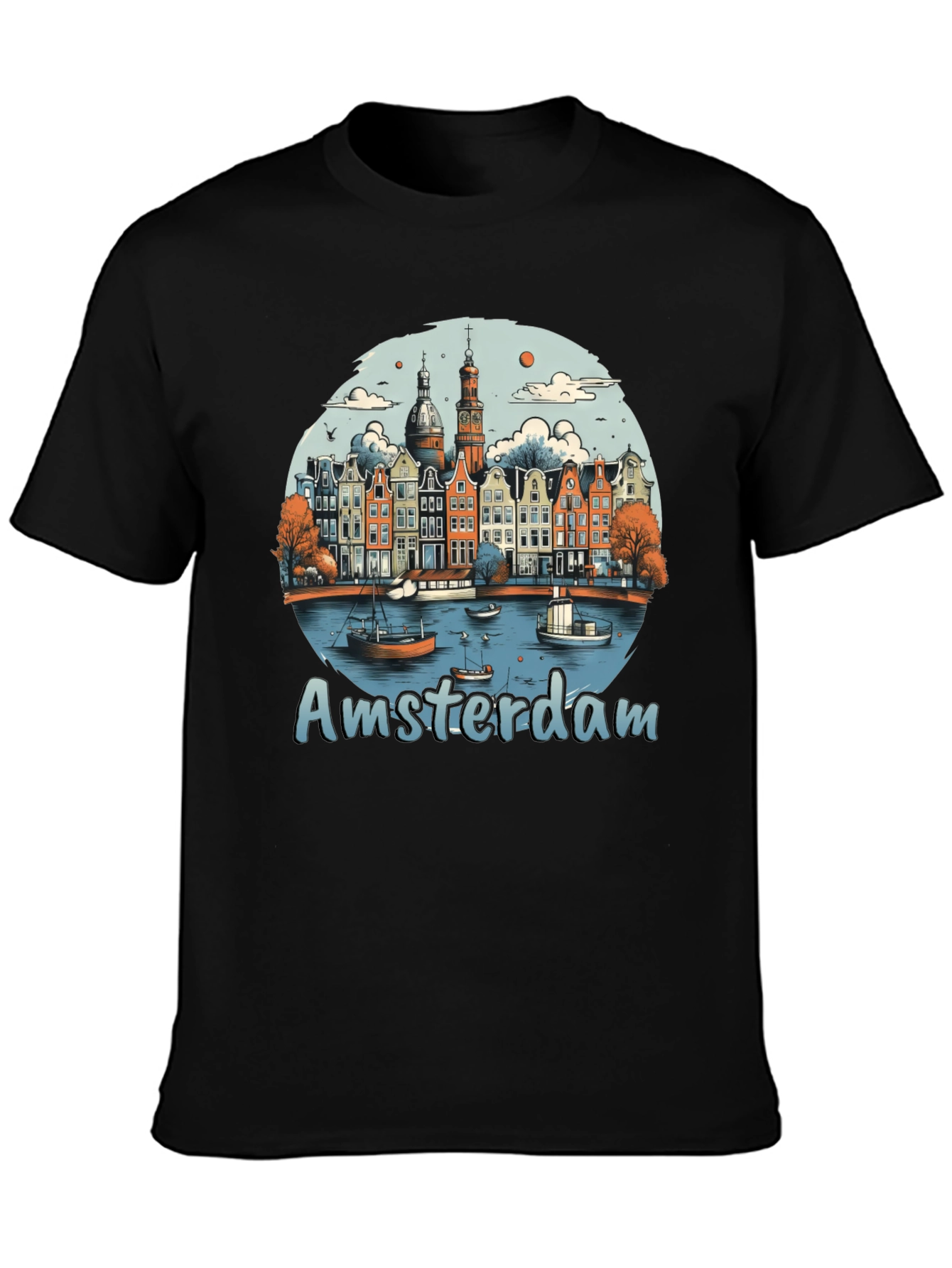 Amsterdam T-Shirt Cityscape Design