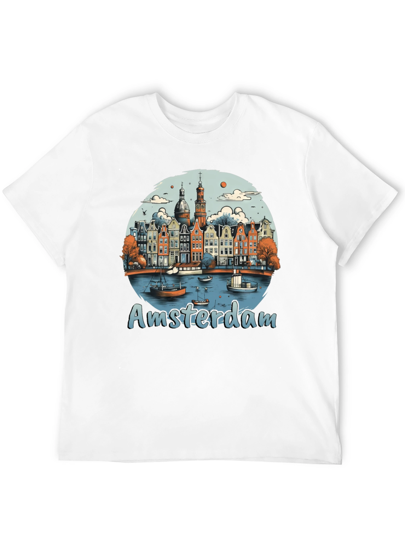 Amsterdam T-Shirt Cityscape Design