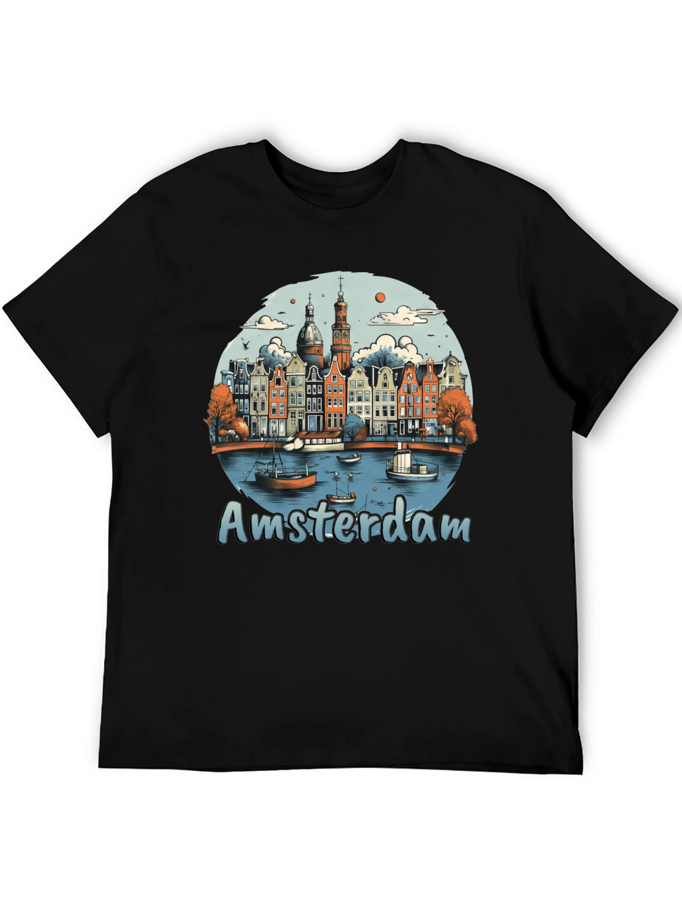 Amsterdam T-Shirt Cityscape Design