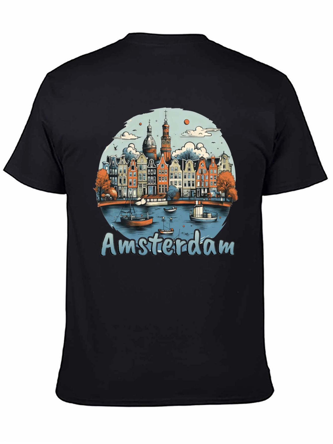 Amsterdam T-Shirt Cityscape Design