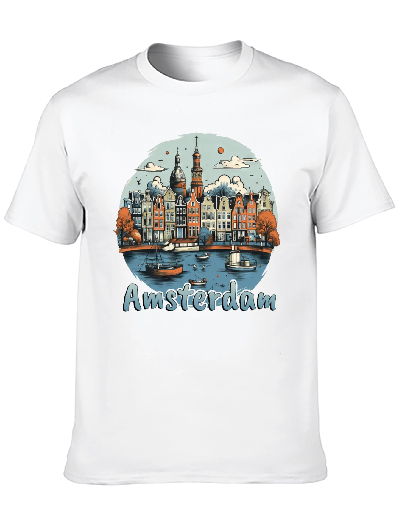 Amsterdam T-Shirt Cityscape Design