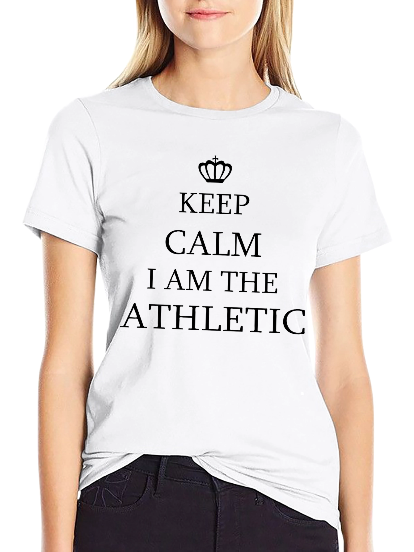 Keep Calm I Am The Athletic Black Graphic Tee