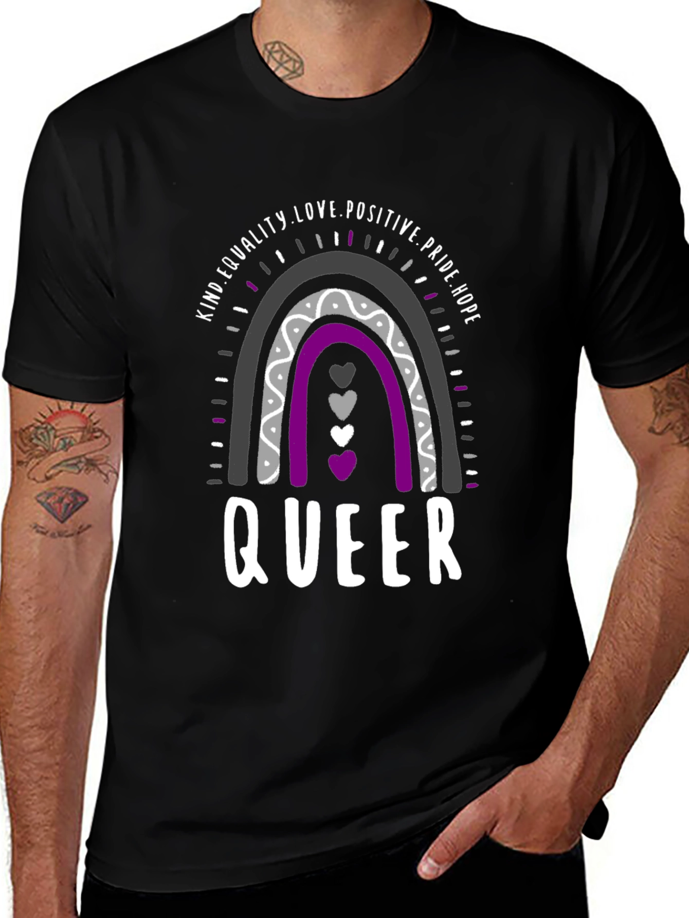 Queer Pride Rainbow Graphic T-Shirt