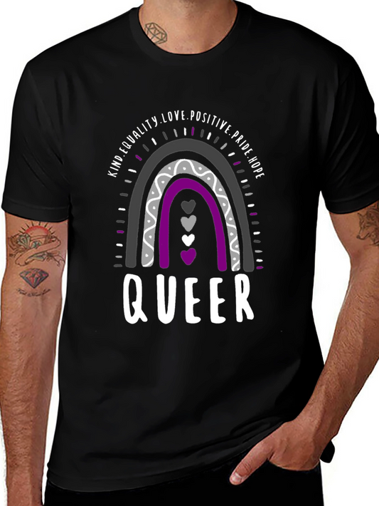 Queer Pride Rainbow Graphic T-Shirt