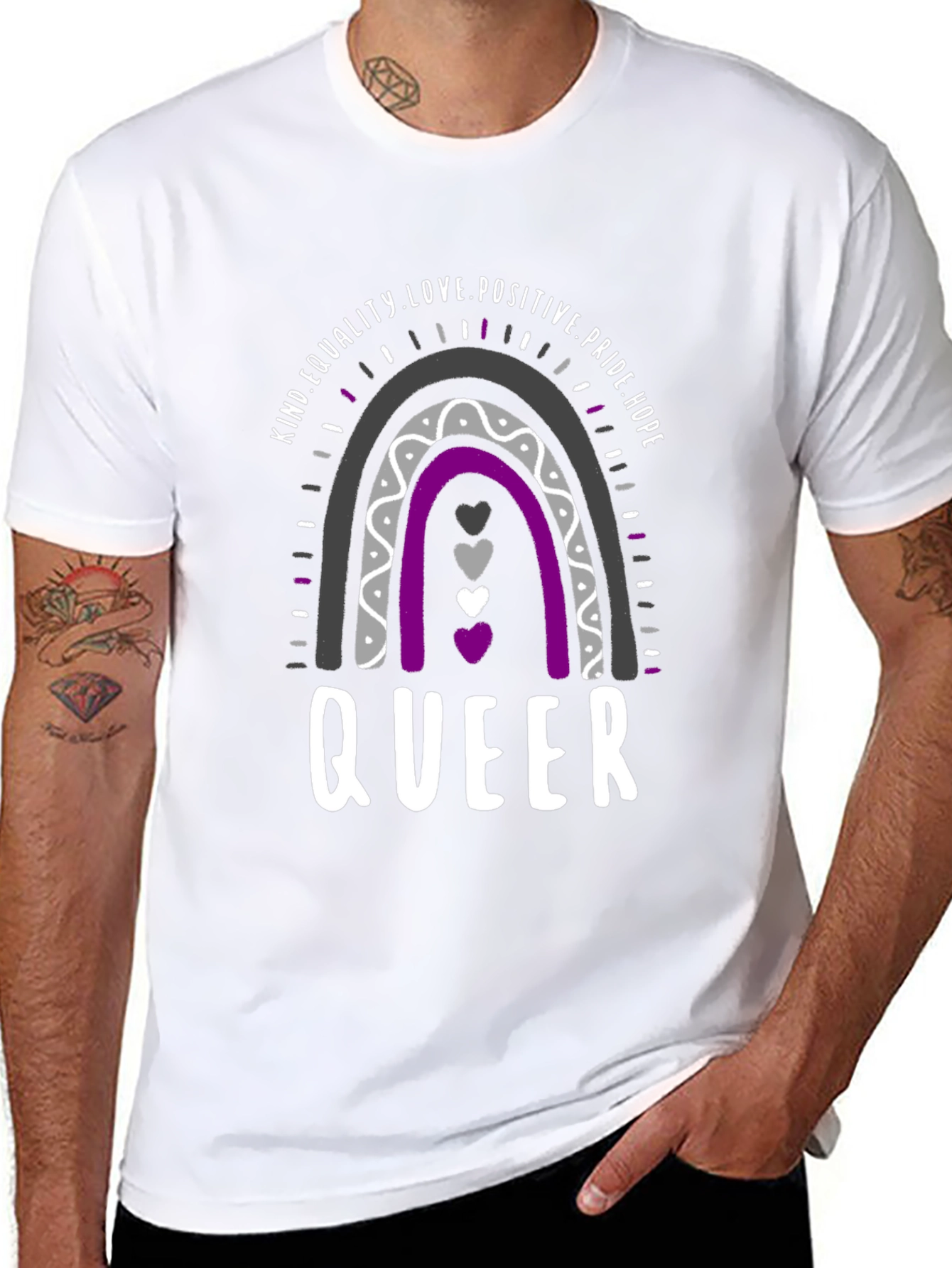 Queer Pride Rainbow Graphic T-Shirt