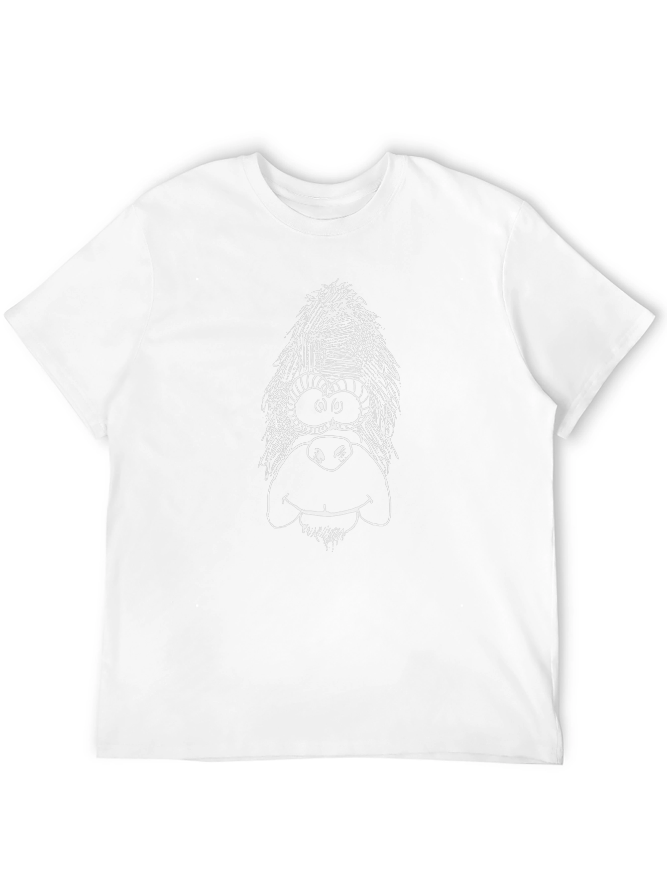 Funny Gorilla Sketch Black T-Shirt