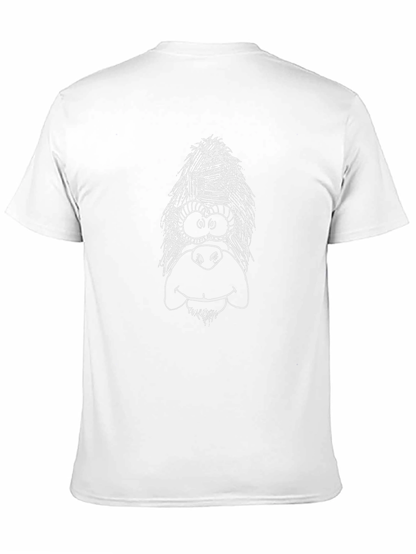 Funny Gorilla Sketch Black T-Shirt