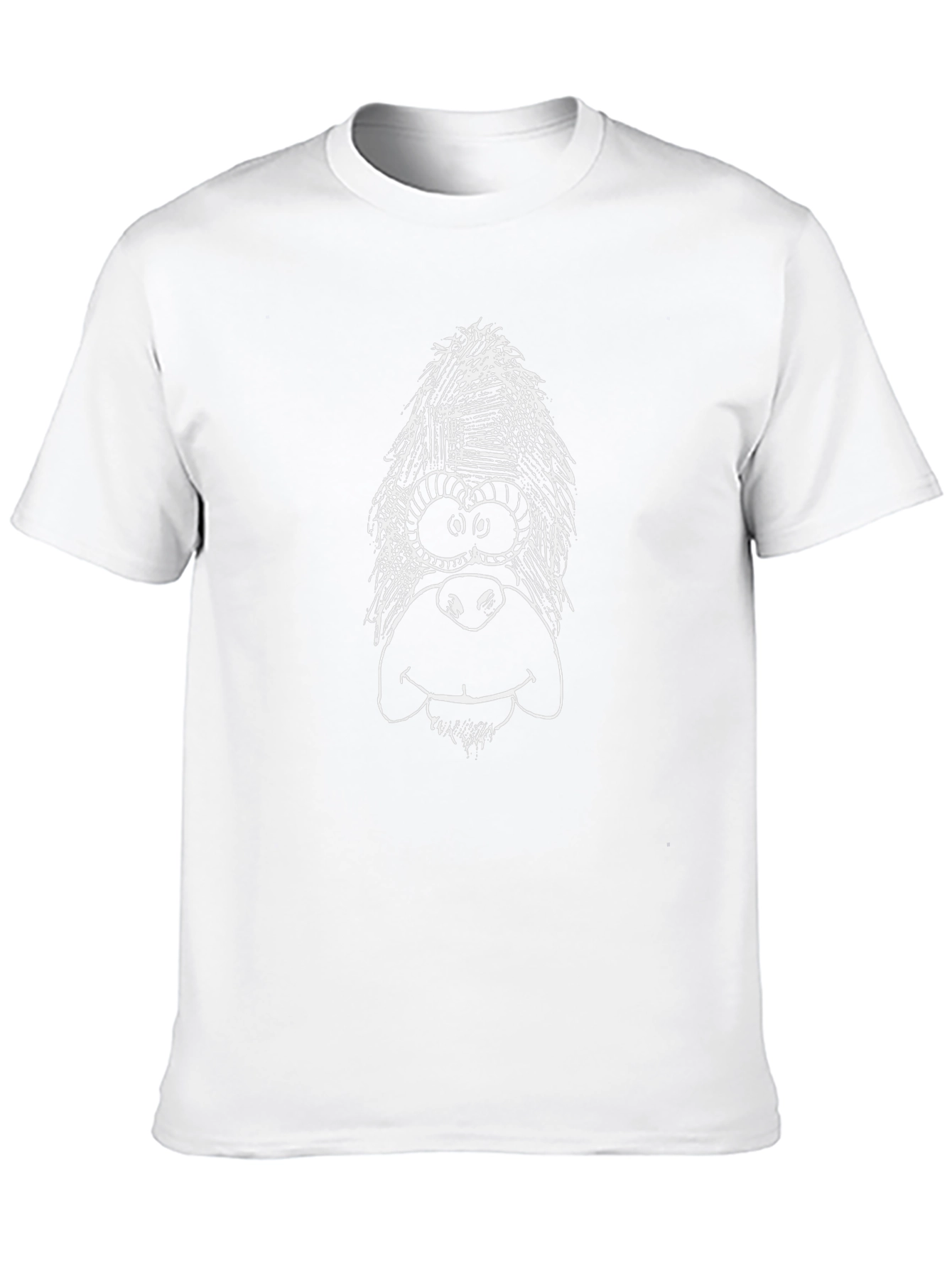 Funny Gorilla Sketch Black T-Shirt