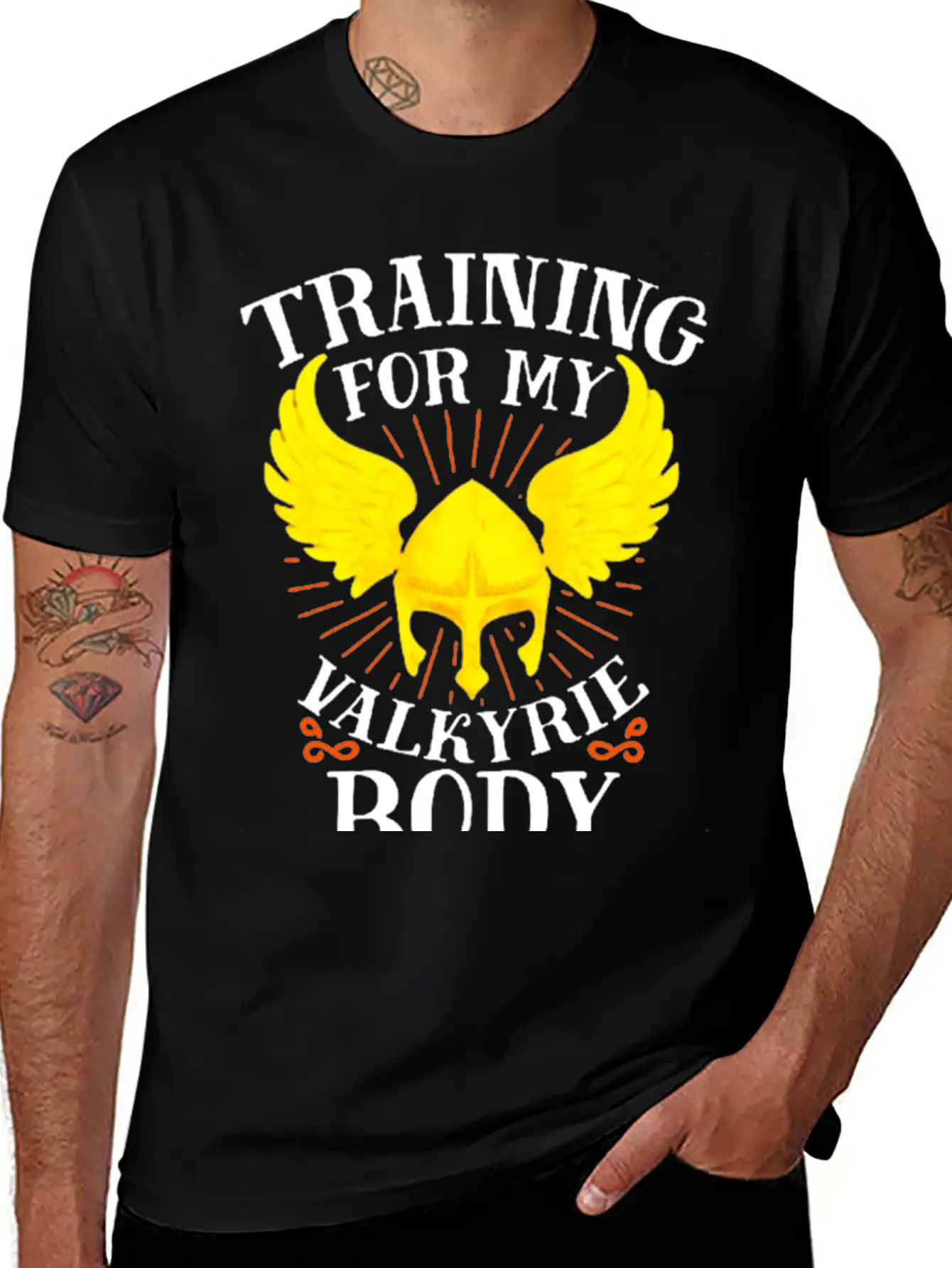 Training For My Valkyrie Body Unisex Casual T-Shirt – Clean Design For Daily Comfort