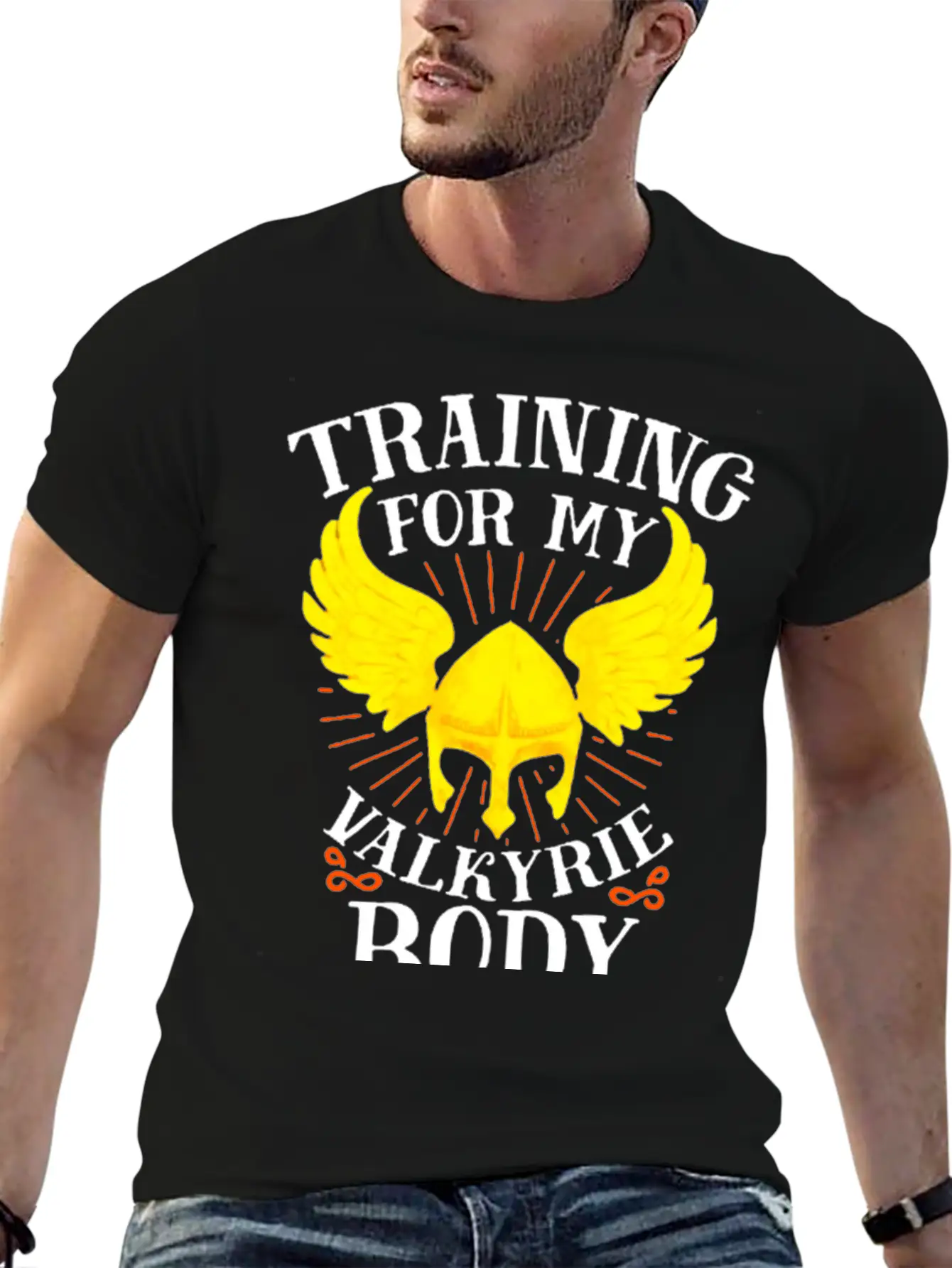 Training For My Valkyrie Body Unisex Casual T-Shirt – Clean Design For Daily Comfort