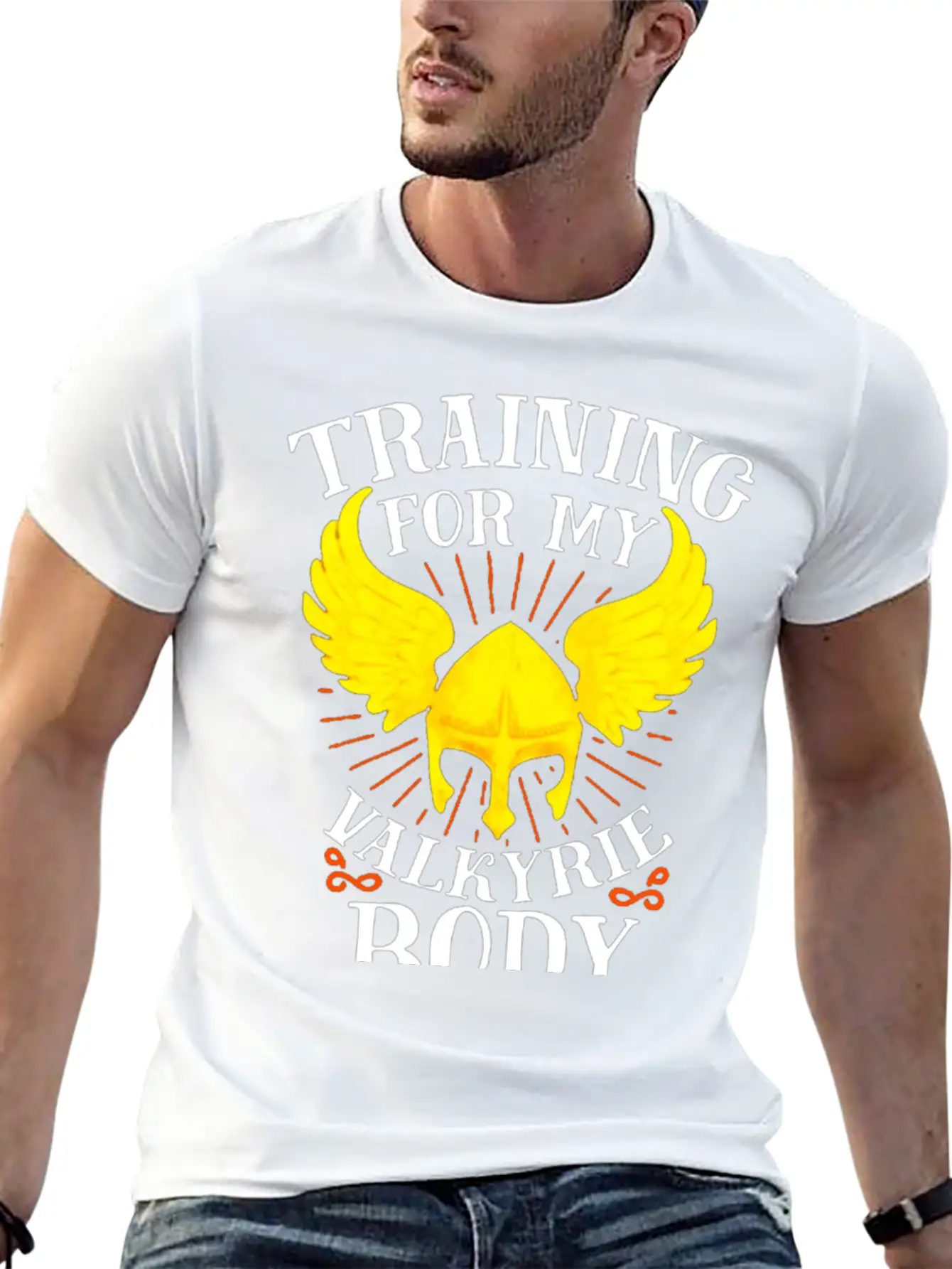 Training For My Valkyrie Body Unisex Casual T-Shirt – Clean Design For Daily Comfort