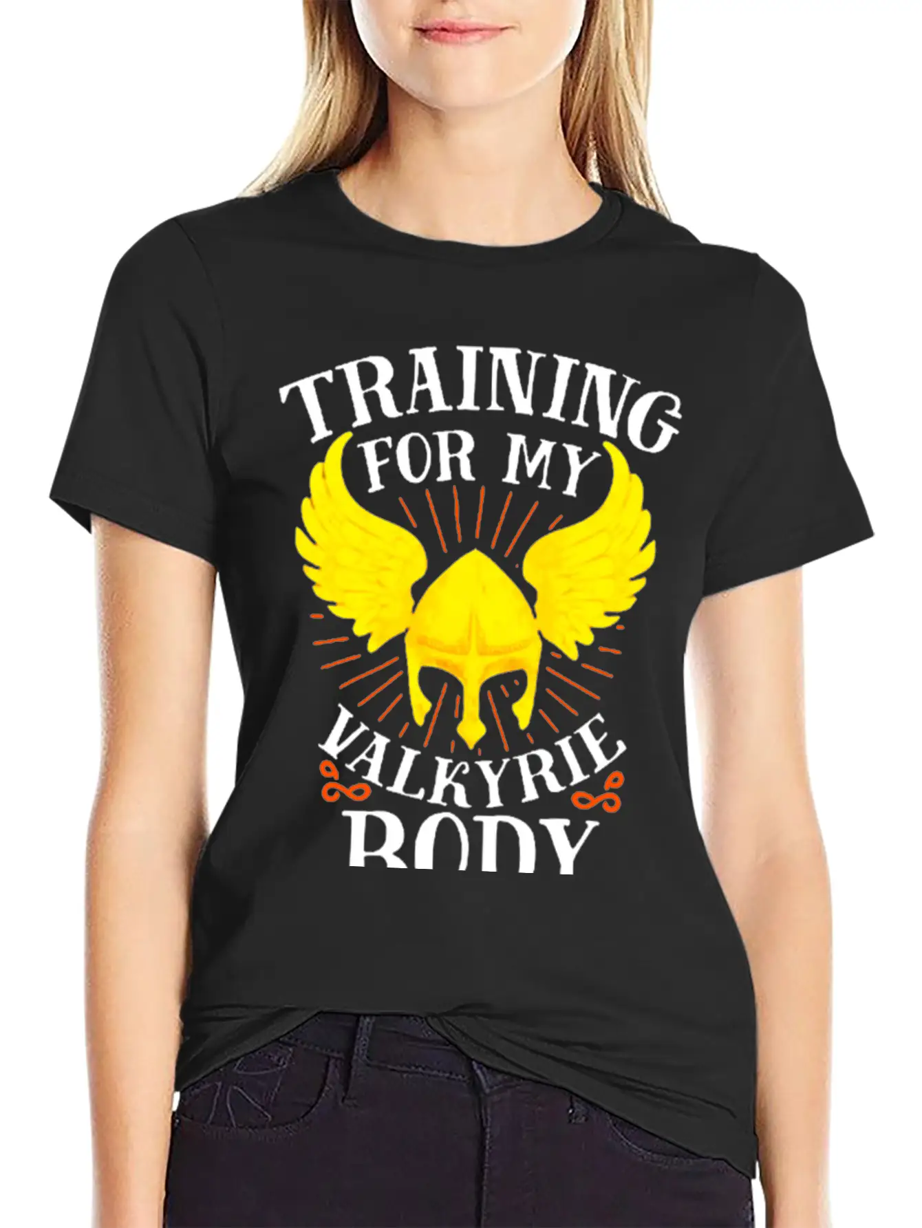 Training For My Valkyrie Body Unisex Casual T-Shirt – Clean Design For Daily Comfort