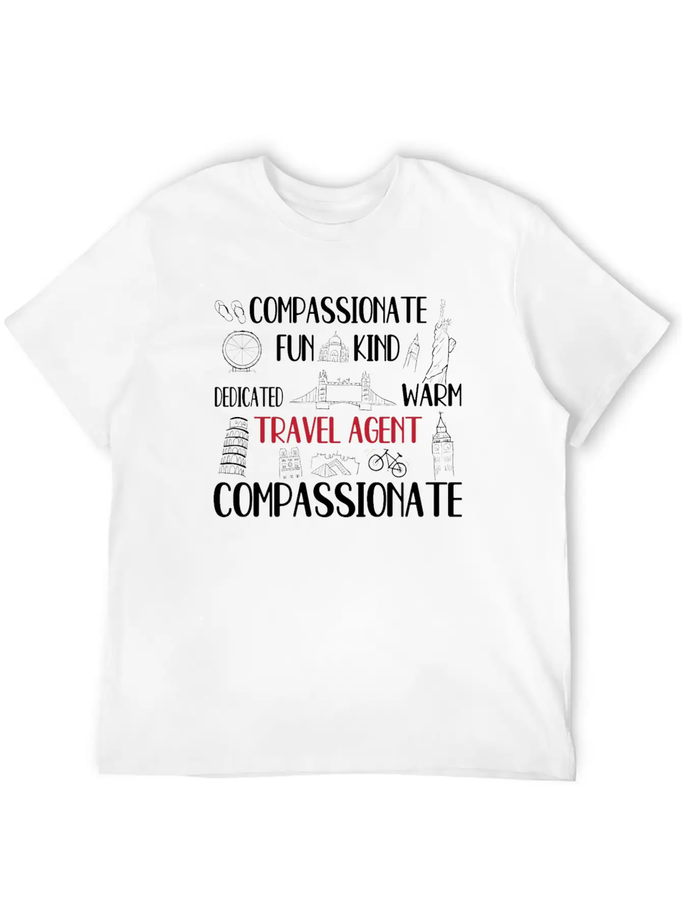 Travel Agent Unisex Casual T-Shirt – Clean Design For Daily Comfort