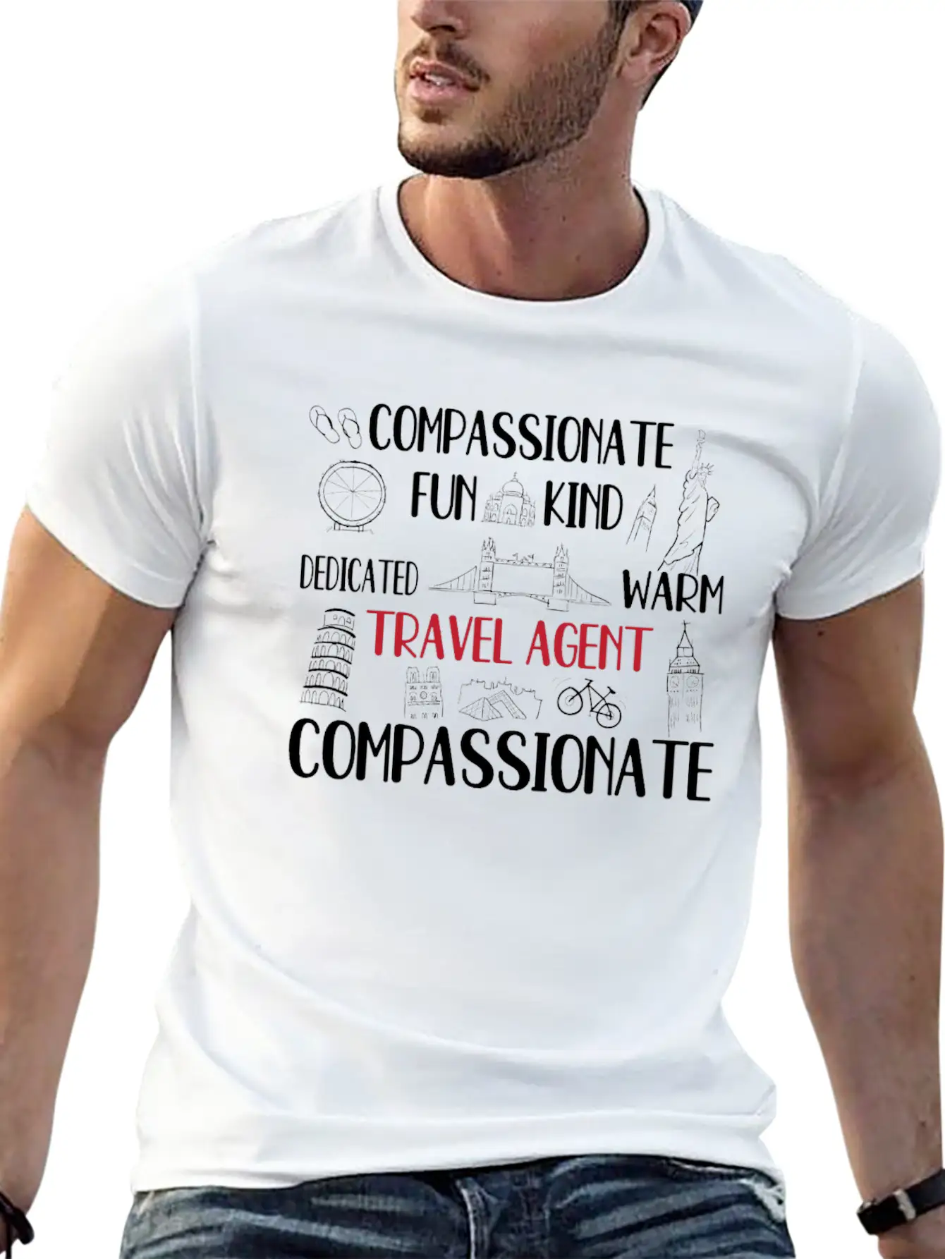 Travel Agent Unisex Casual T-Shirt – Clean Design For Daily Comfort