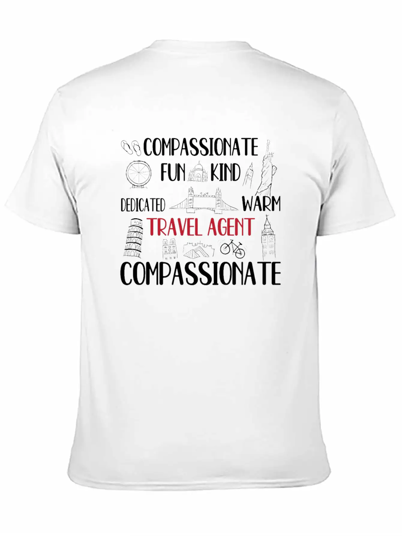 Travel Agent Unisex Casual T-Shirt – Clean Design For Daily Comfort