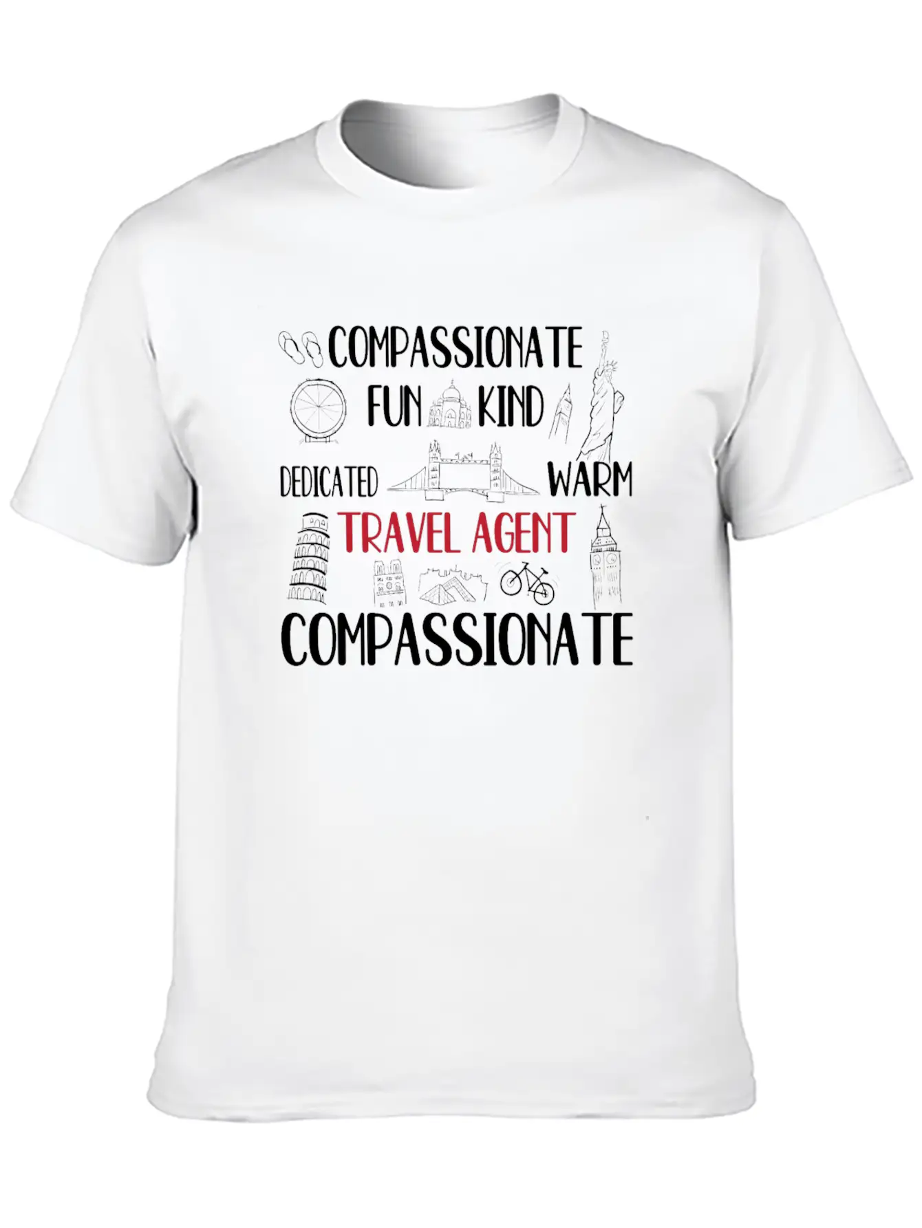 Travel Agent Unisex Casual T-Shirt – Clean Design For Daily Comfort