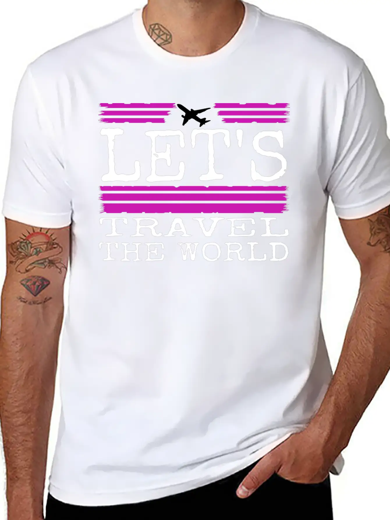 Travel - Let Us Travel Unisex Casual T-Shirt – Clean Design For Daily Comfort