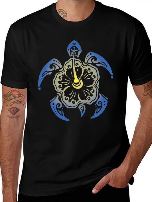 Tribal Turtle Unisex Casual T-Shirt – Clean Design For Daily Comfort