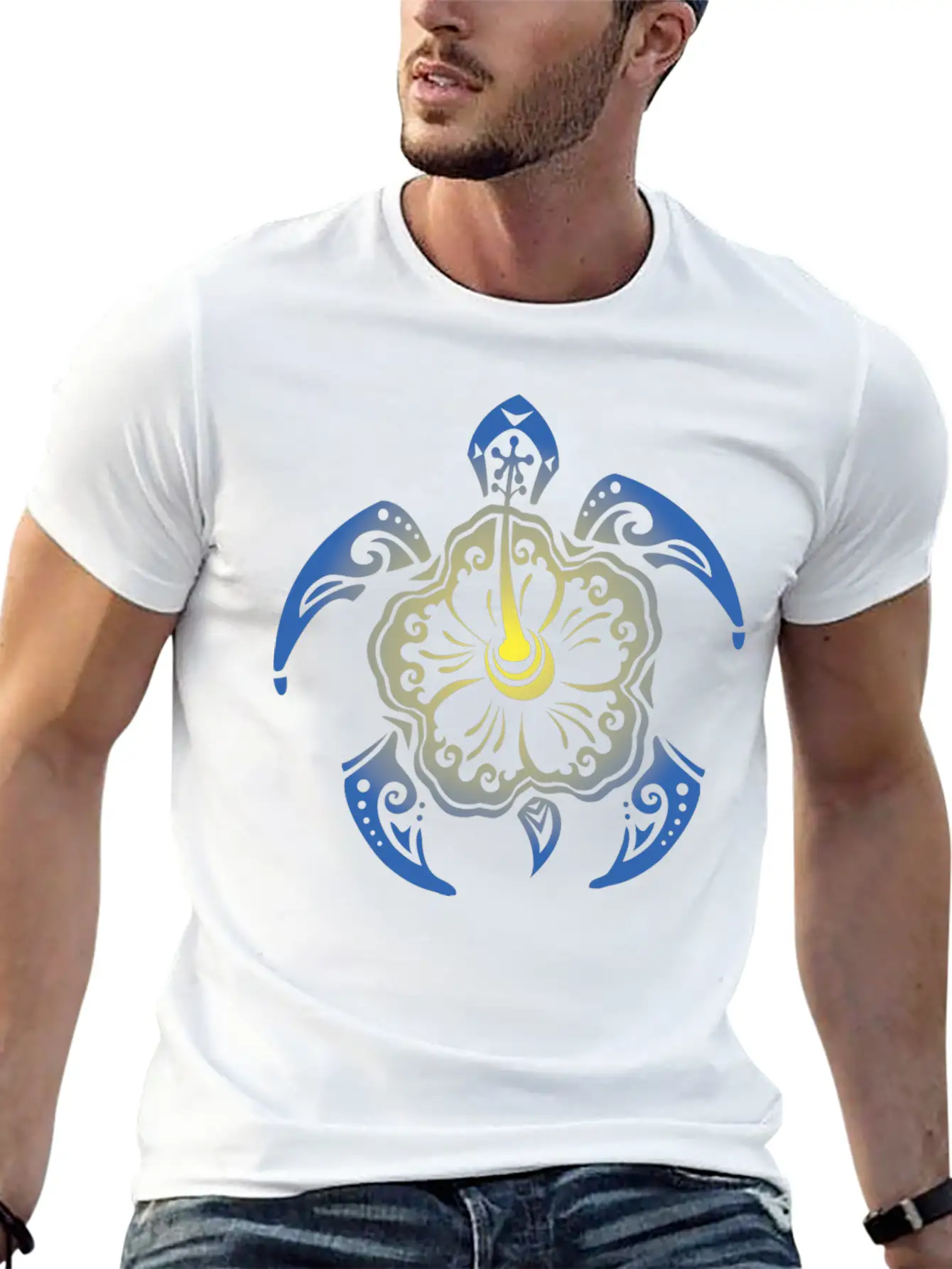 Tribal Turtle Unisex Casual T-Shirt – Clean Design For Daily Comfort