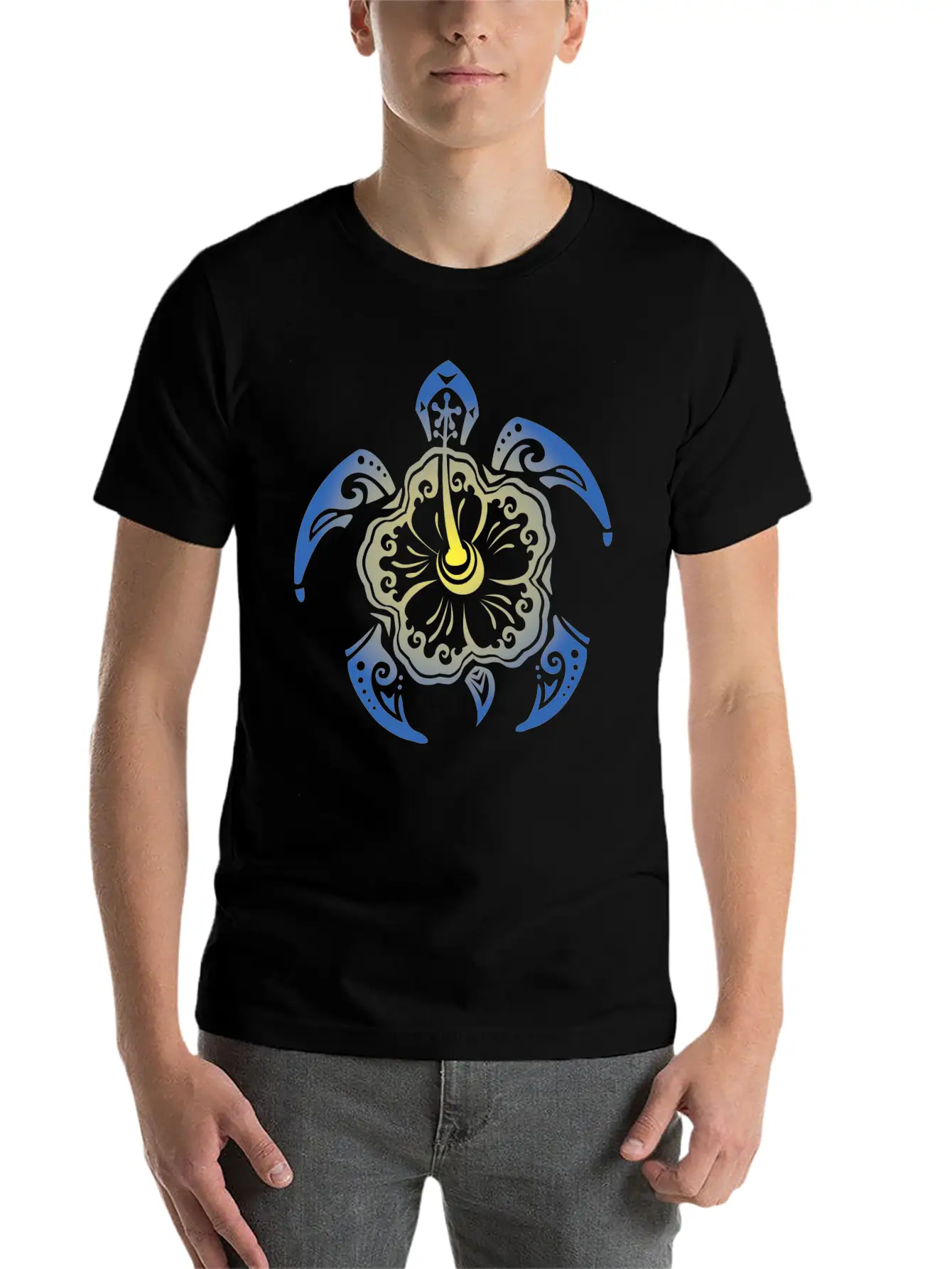 Tribal Turtle Unisex Casual T-Shirt – Clean Design For Daily Comfort