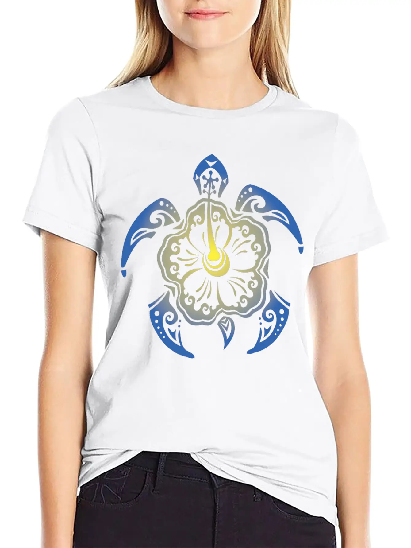 Tribal Turtle Unisex Casual T-Shirt – Clean Design For Daily Comfort