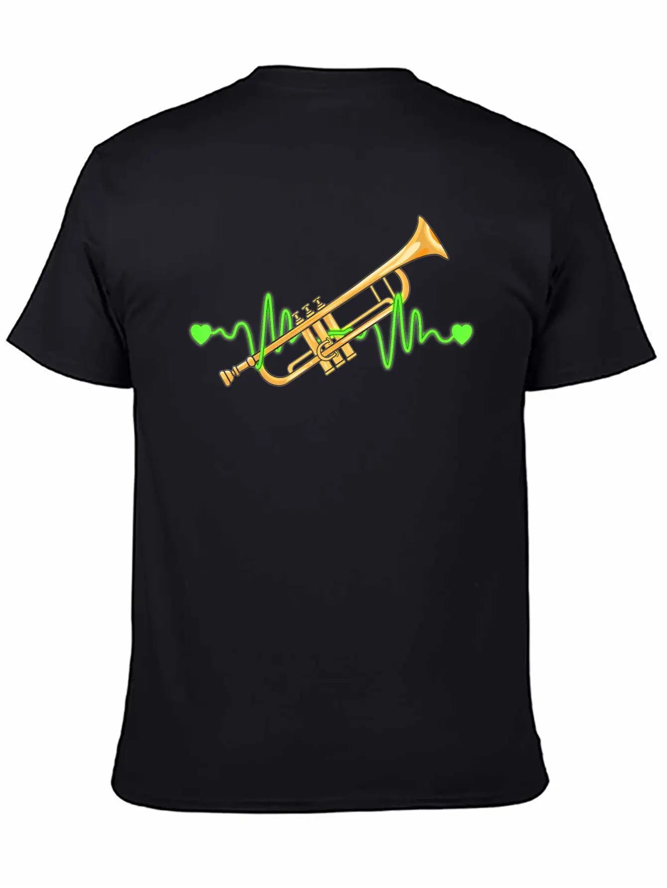 Trumpet Heartbeat Pulse Trumpet Player Unisex Casual T-Shirt – Clean Design For Daily Comfort