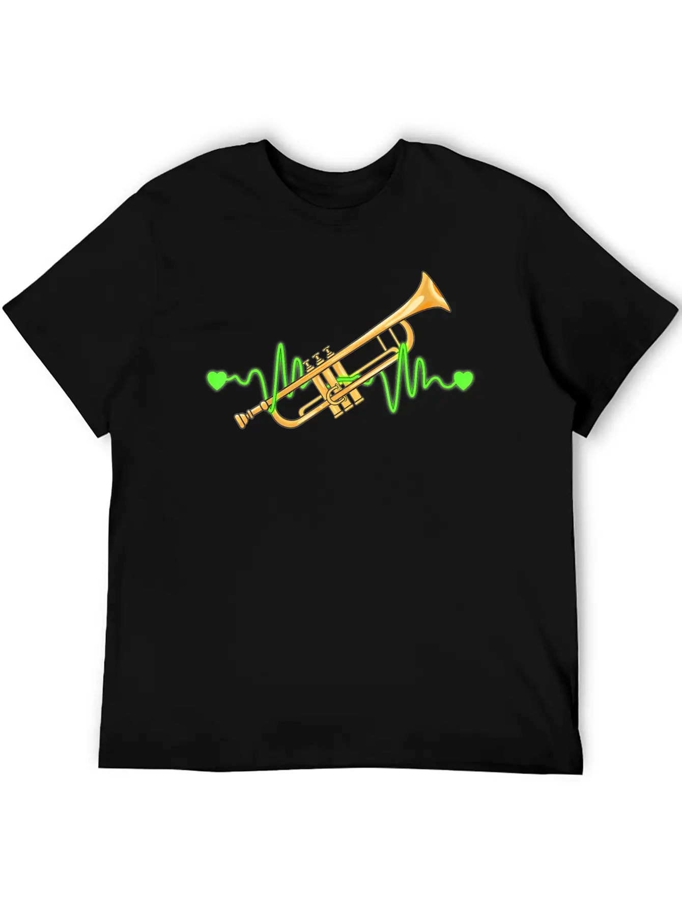 Trumpet Heartbeat Pulse Trumpet Player Unisex Casual T-Shirt – Clean Design For Daily Comfort