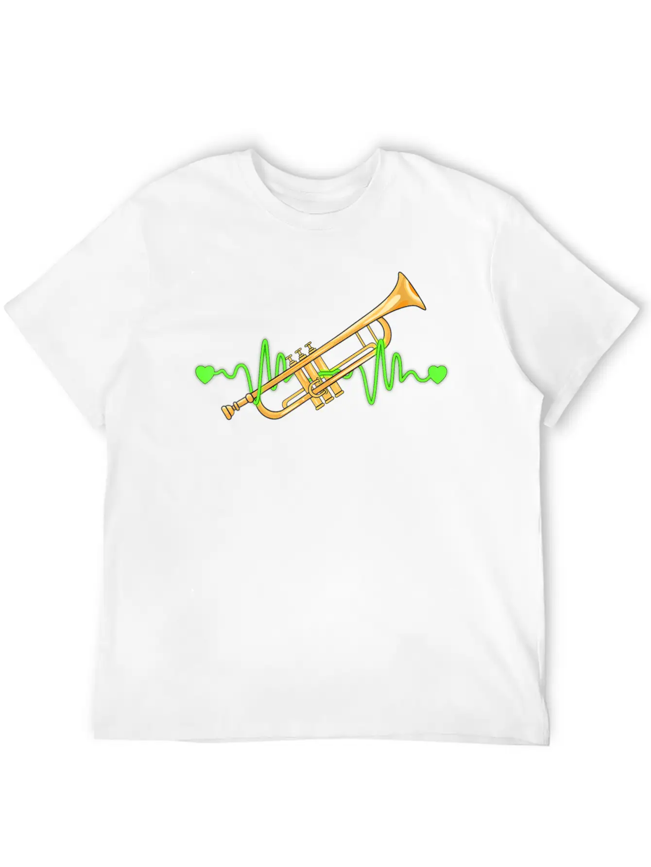 Trumpet Heartbeat Pulse Trumpet Player Unisex Casual T-Shirt – Clean Design For Daily Comfort