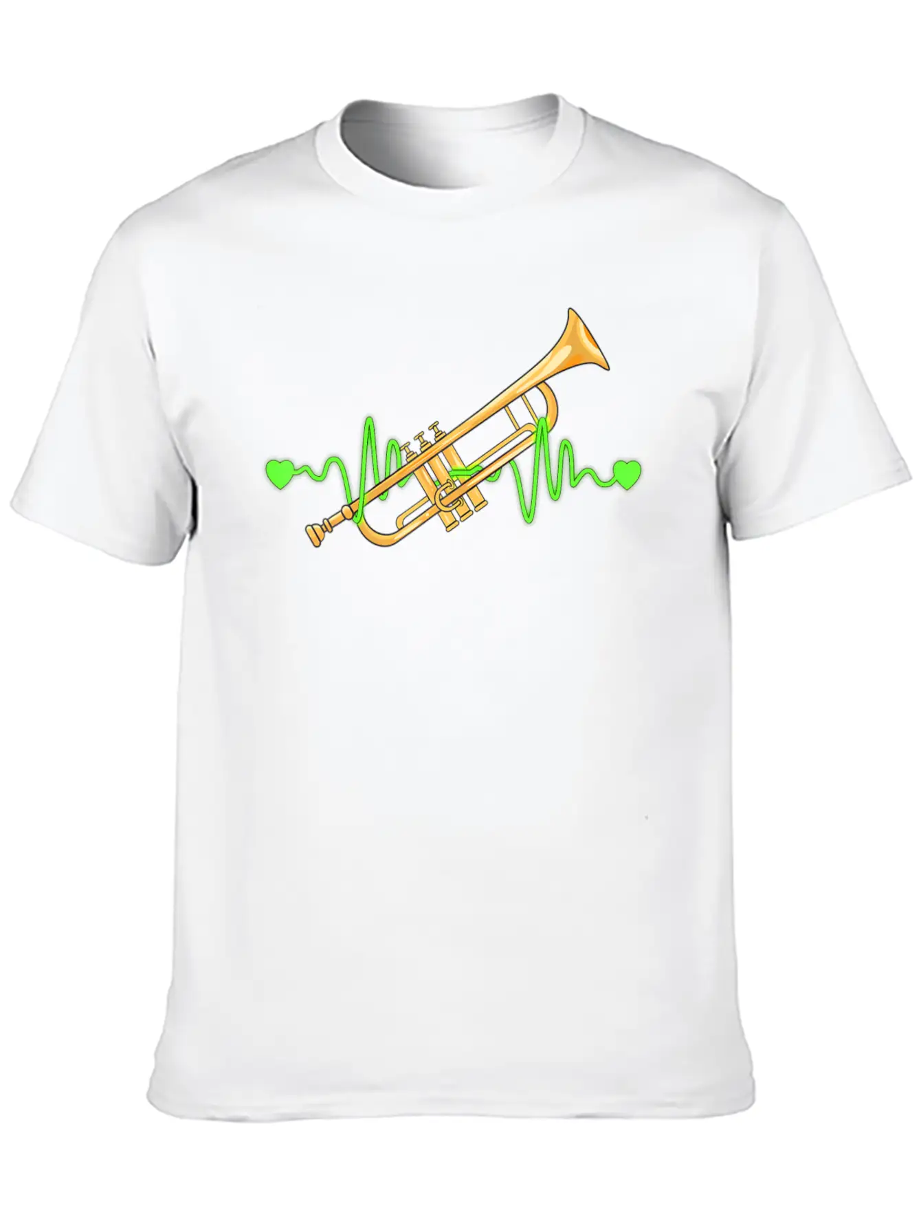 Trumpet Heartbeat Pulse Trumpet Player Unisex Casual T-Shirt – Clean Design For Daily Comfort