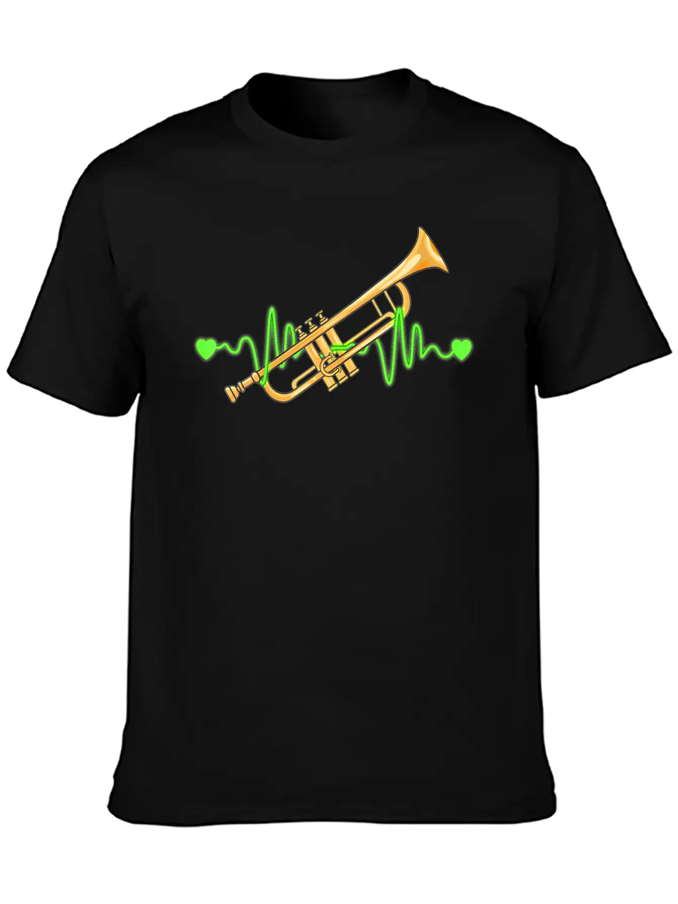 Trumpet Heartbeat Pulse Trumpet Player Unisex Casual T-Shirt – Clean Design For Daily Comfort