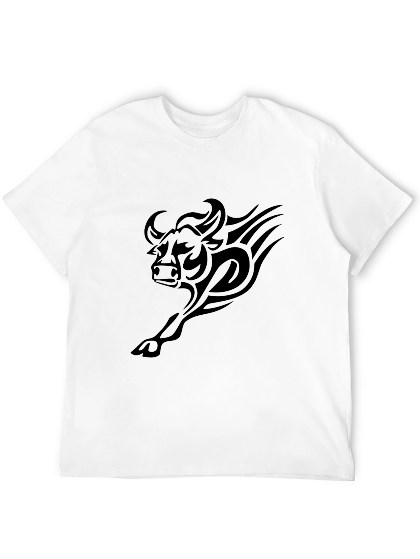 Black Bull Tribal Graphic T-Shirt